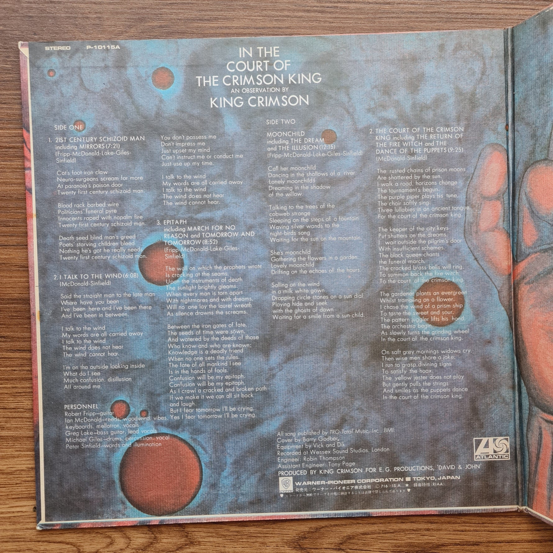 King Crimson – In The Court Of The Crimson King Only Japan Vinyl