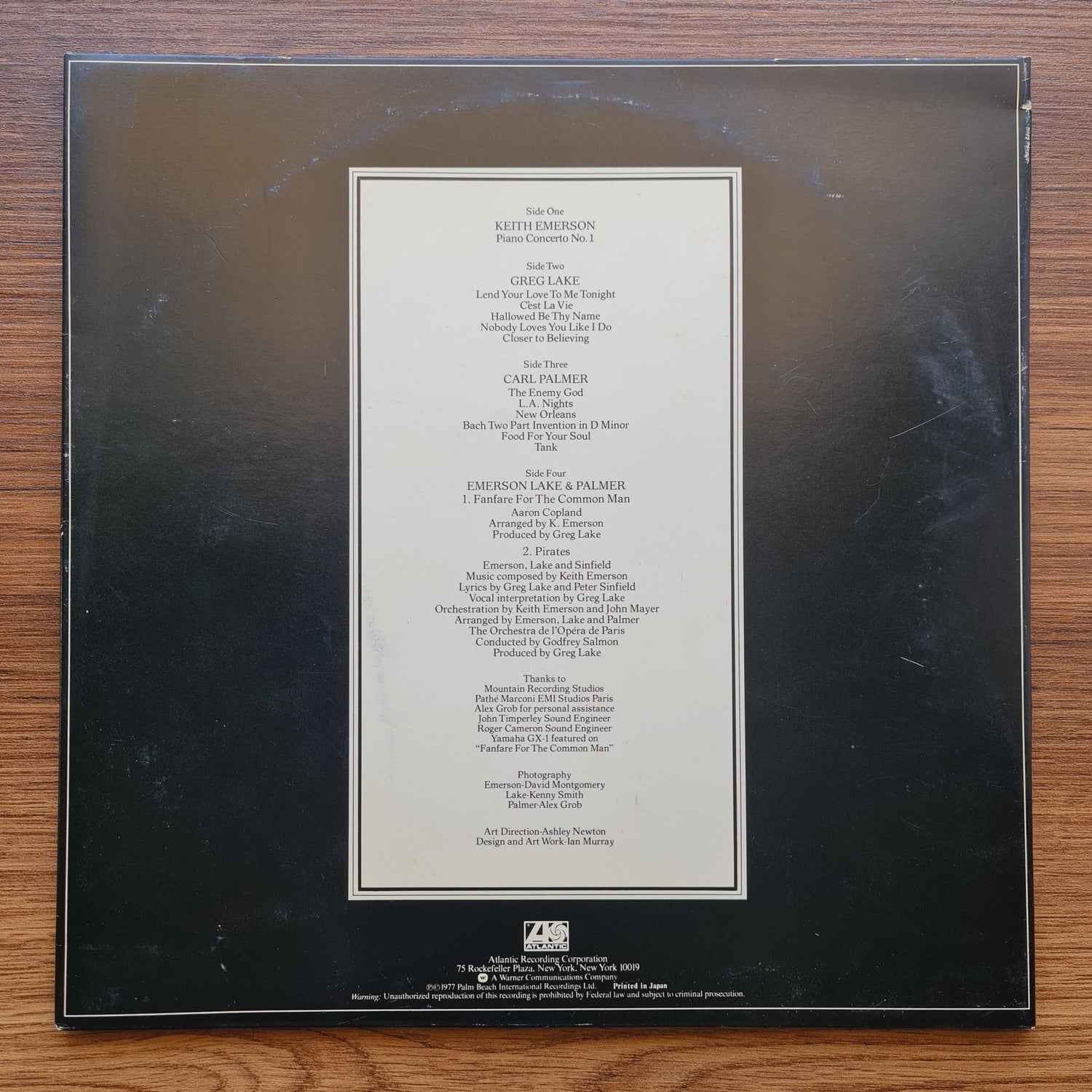 Emerson Lake & Palmer – Works (Volume 1) Only Japan Vinyl