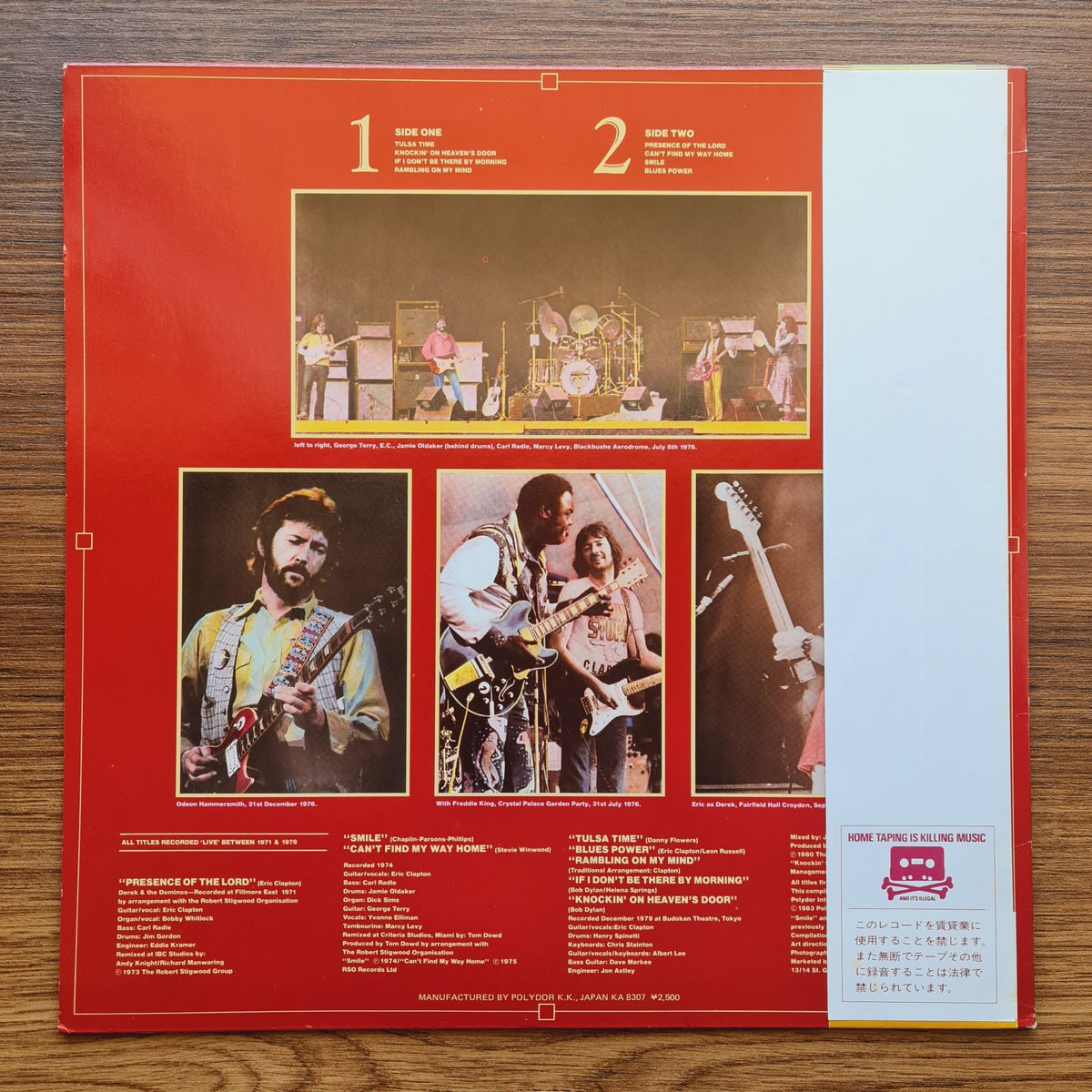 Eric Clapton – Timepieces Vol. II - 'Live' In The Seventies Only Japan Vinyl