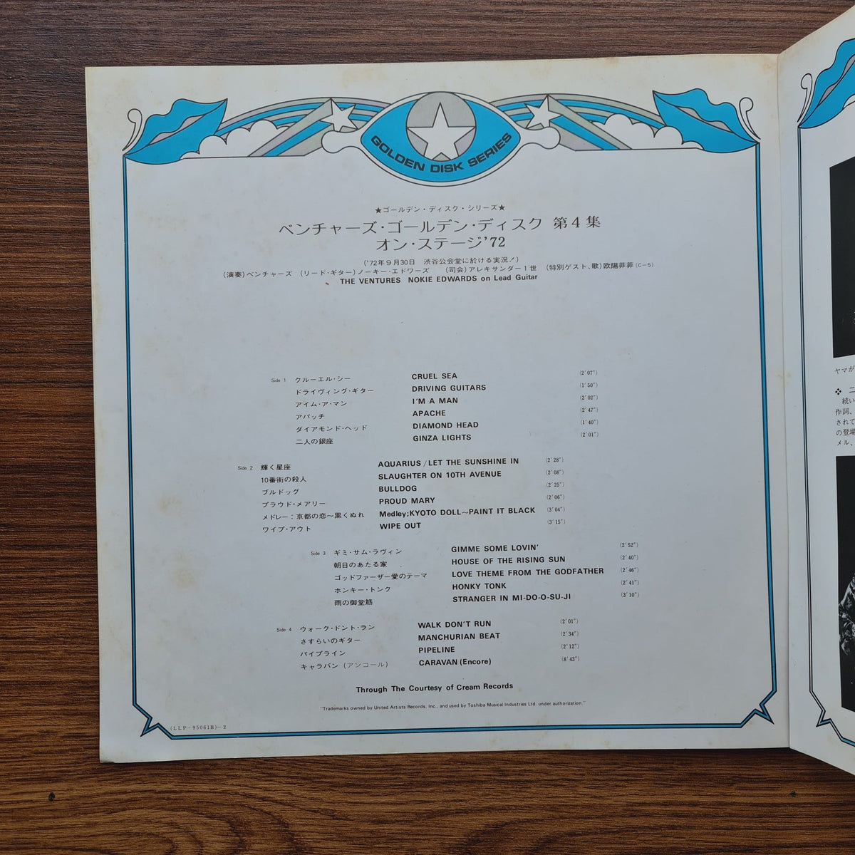 The Ventures – Ventures On Stage '72 - Golden Disk Vol. 4 Only Japan Vinyl