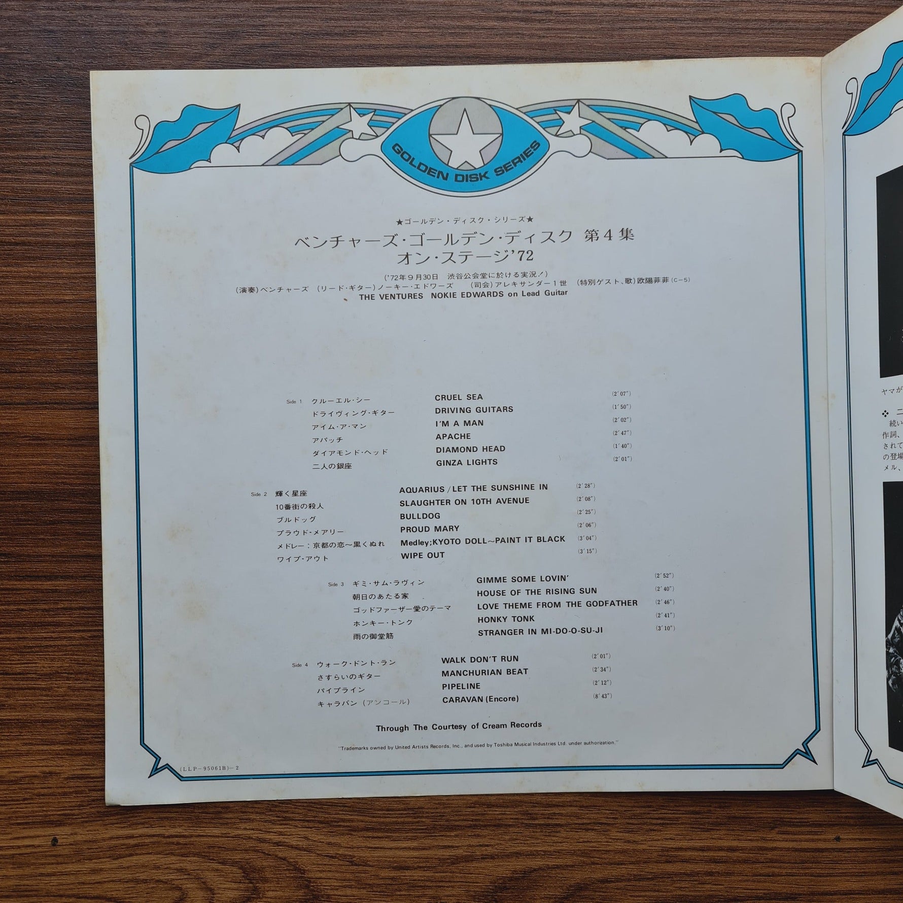 The Ventures – Ventures On Stage '72 - Golden Disk Vol. 4 Only Japan Vinyl