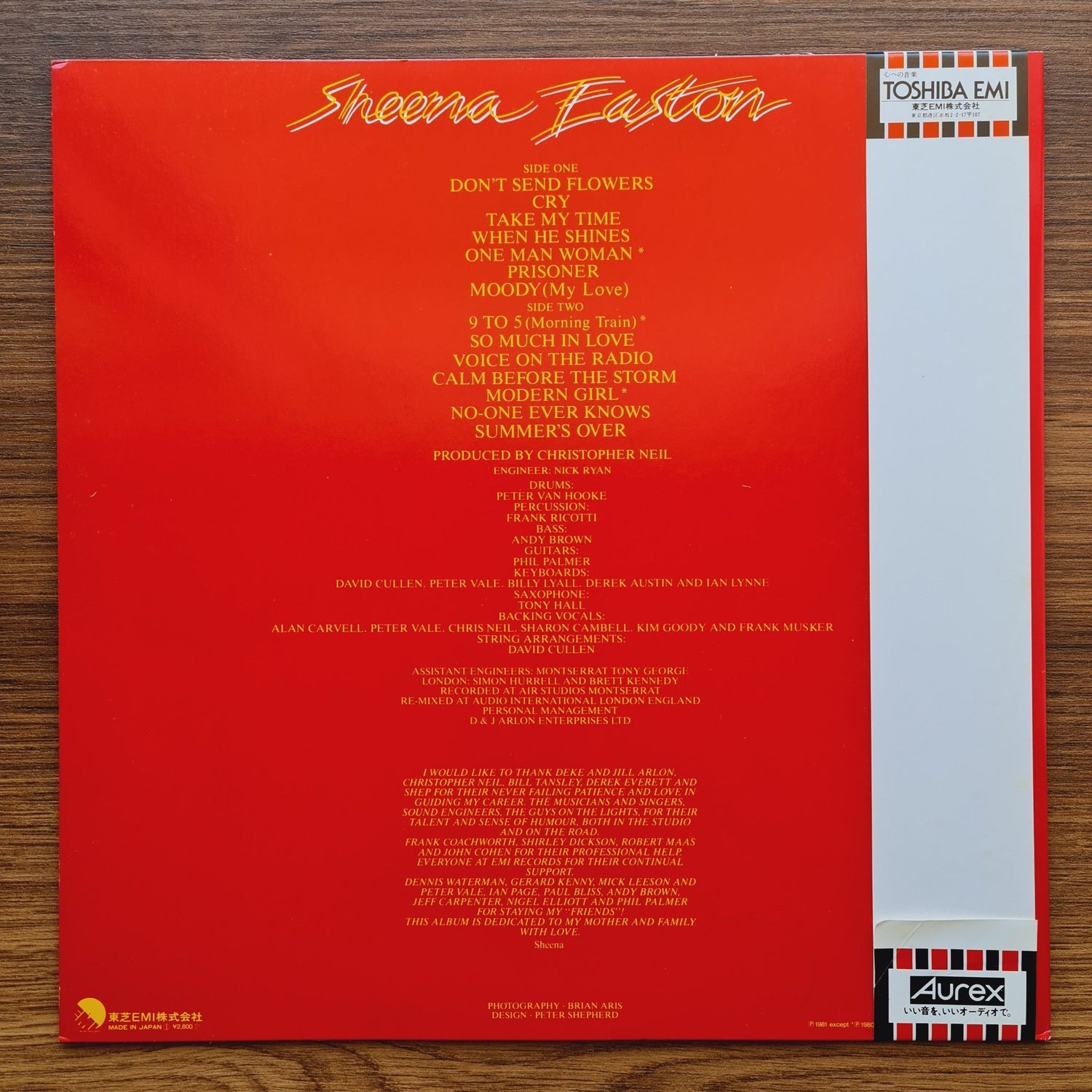 Sheena Easton – Take My Time Only Japan Vinyl