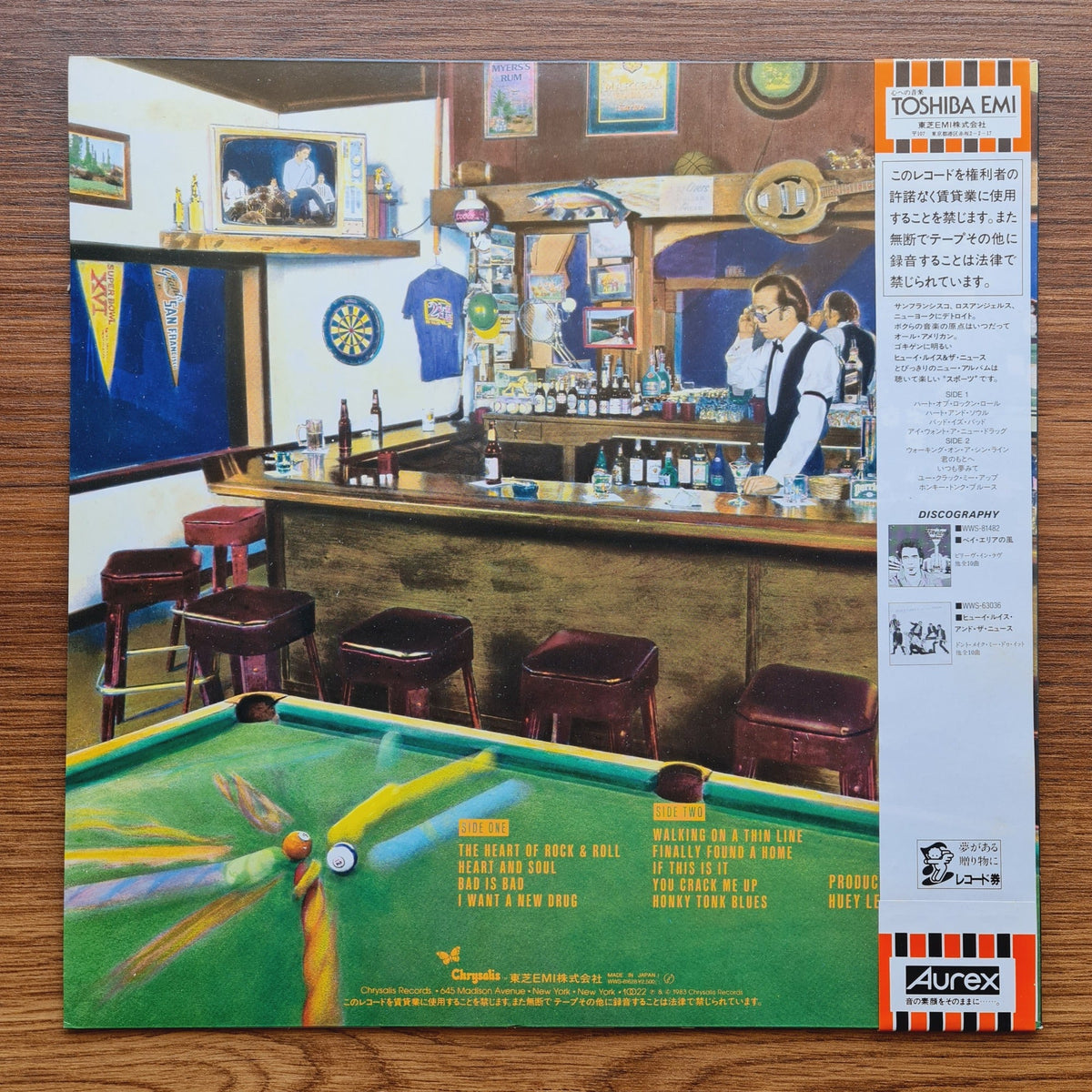 Huey Lewis & The News – Sports Only Japan Vinyl