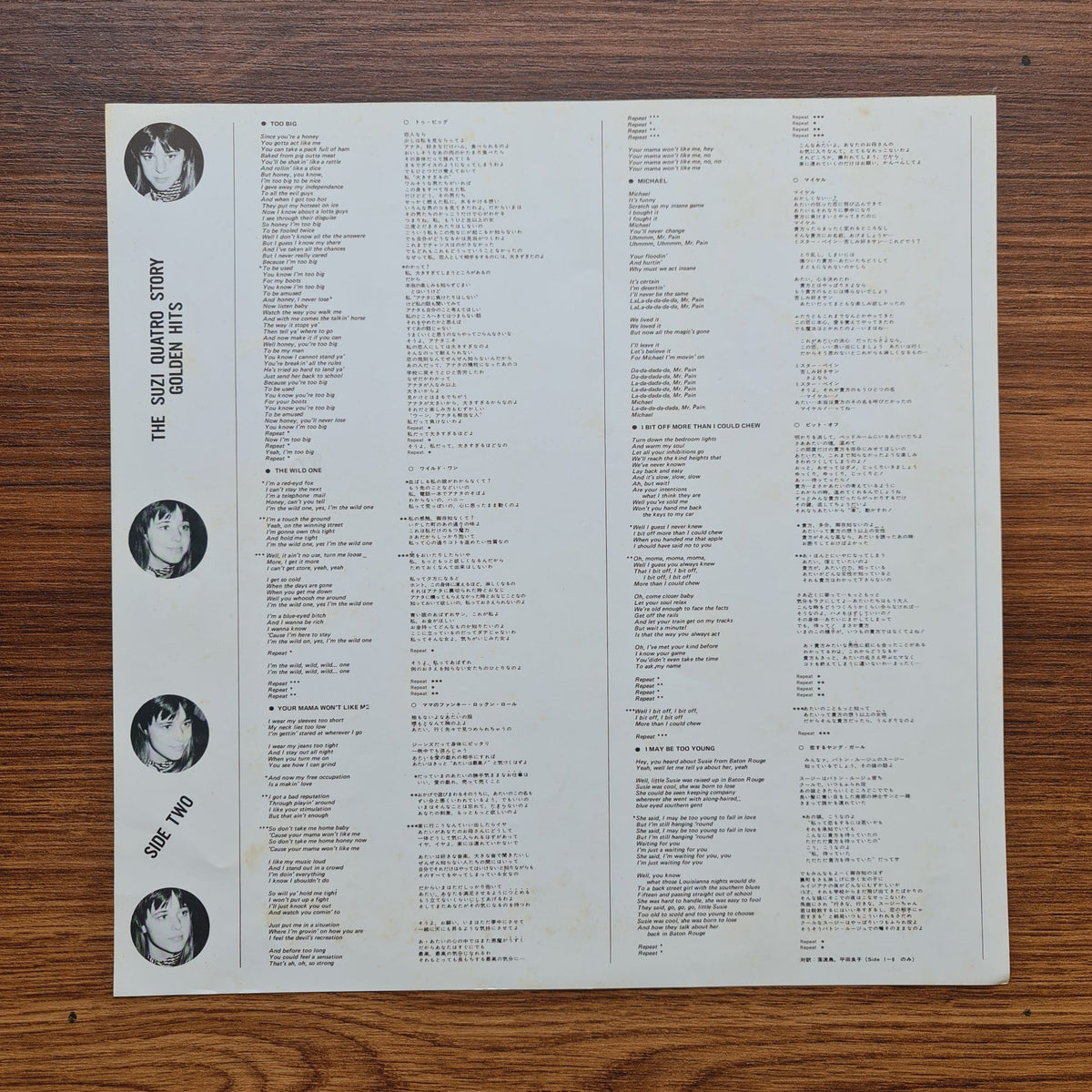 Suzi Quatro – The Suzi Quatro Story - Golden Hits Only Japan Vinyl