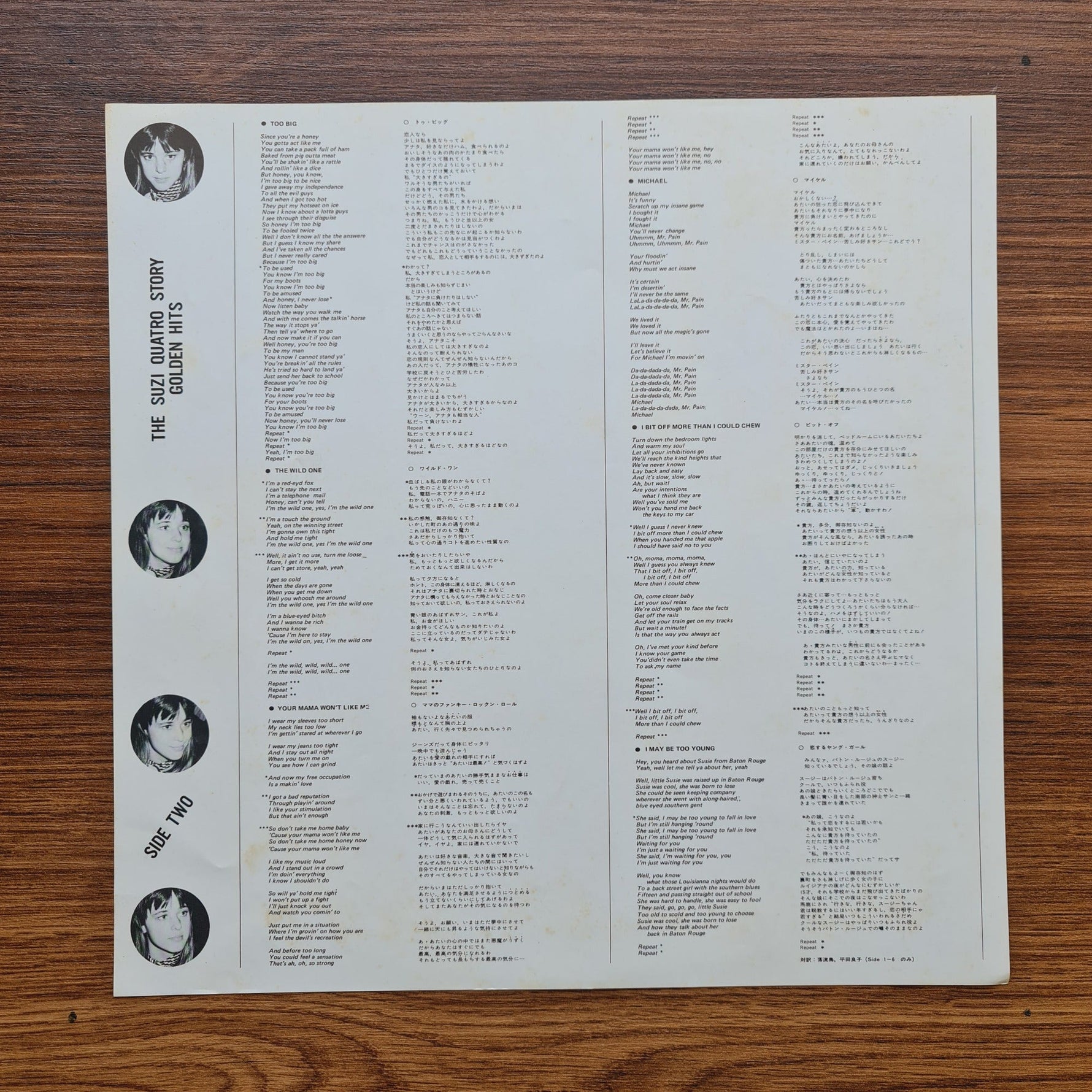 Suzi Quatro – The Suzi Quatro Story - Golden Hits Only Japan Vinyl