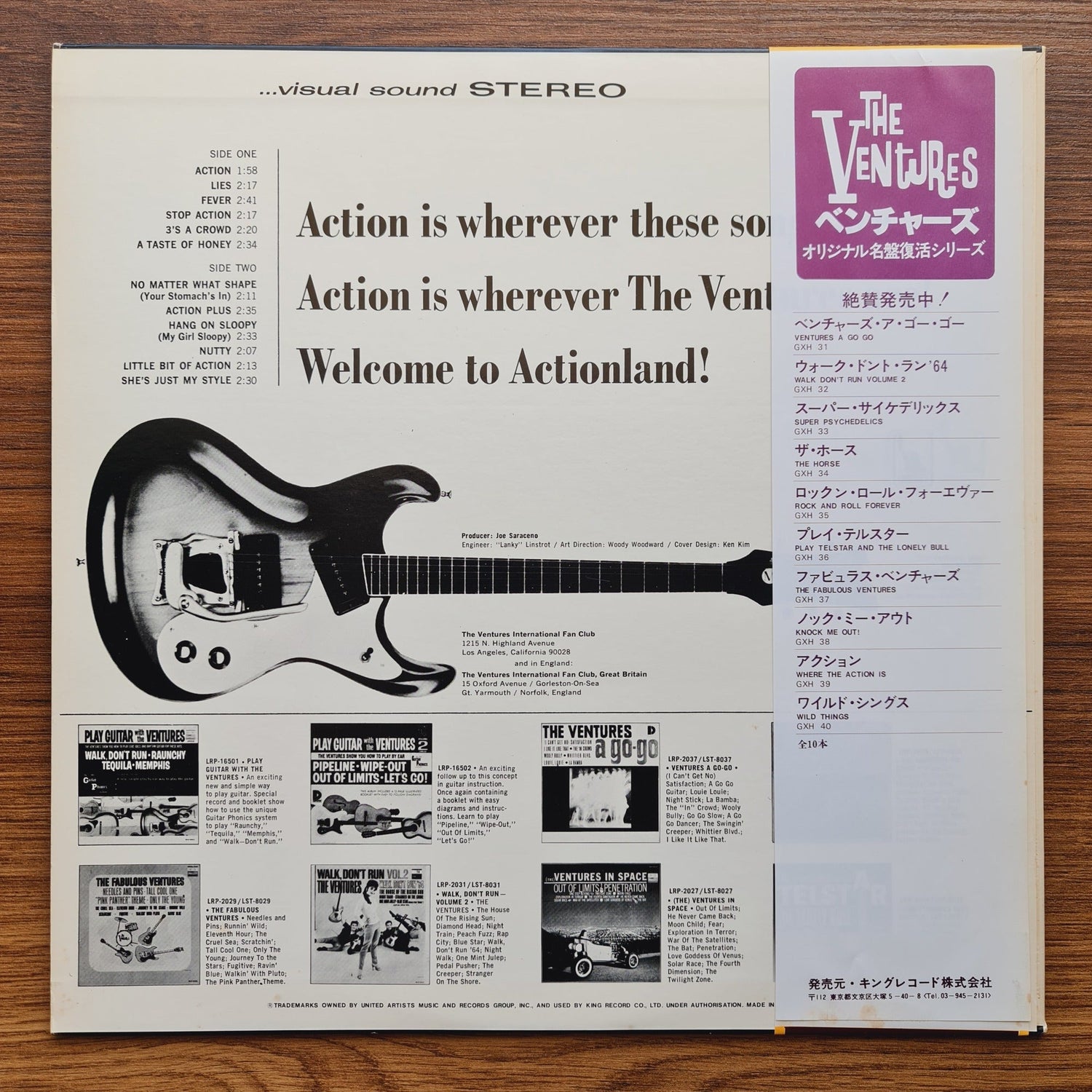 The Ventures – Where The Action Is Only Japan Vinyl