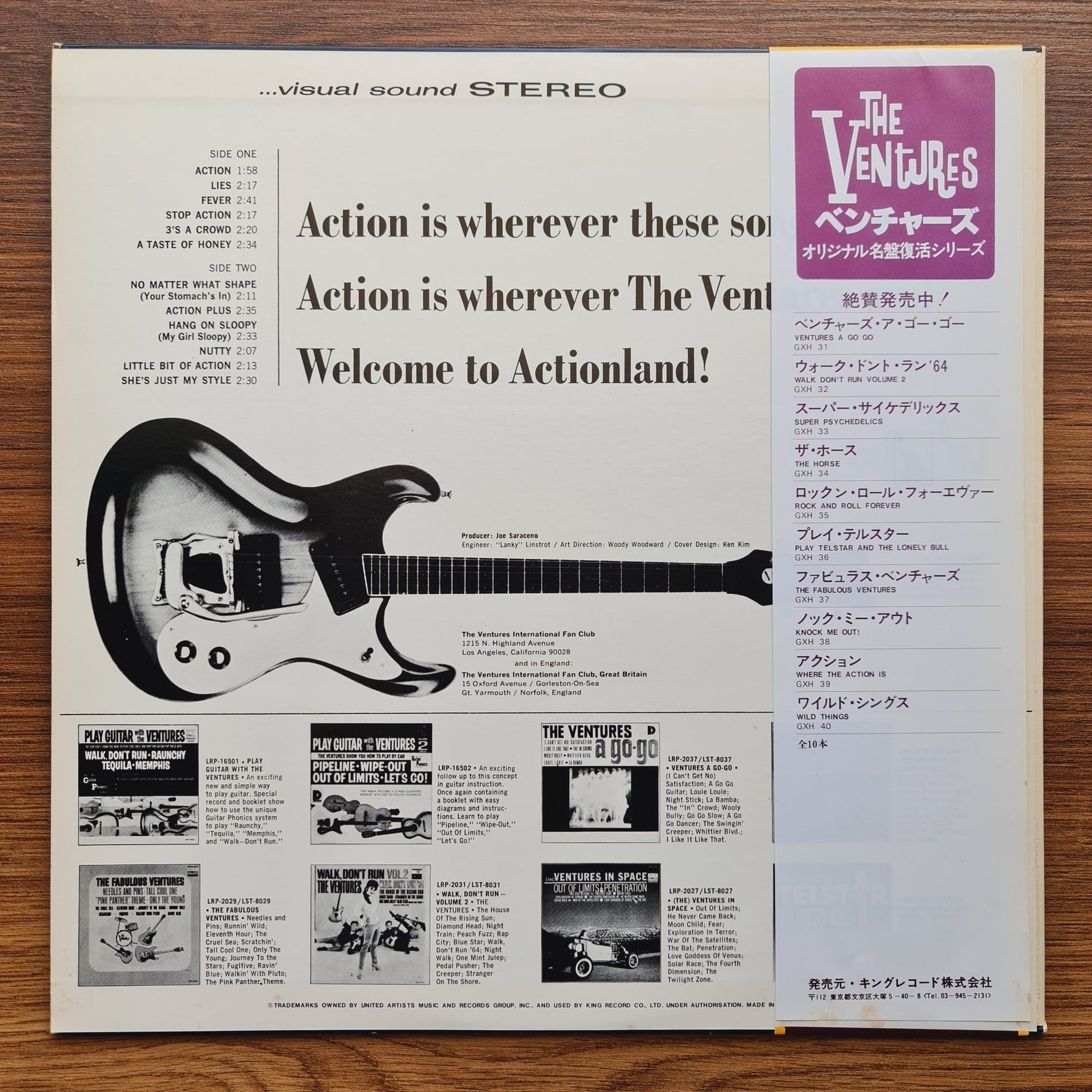 The Ventures – Where The Action Is Only Japan Vinyl