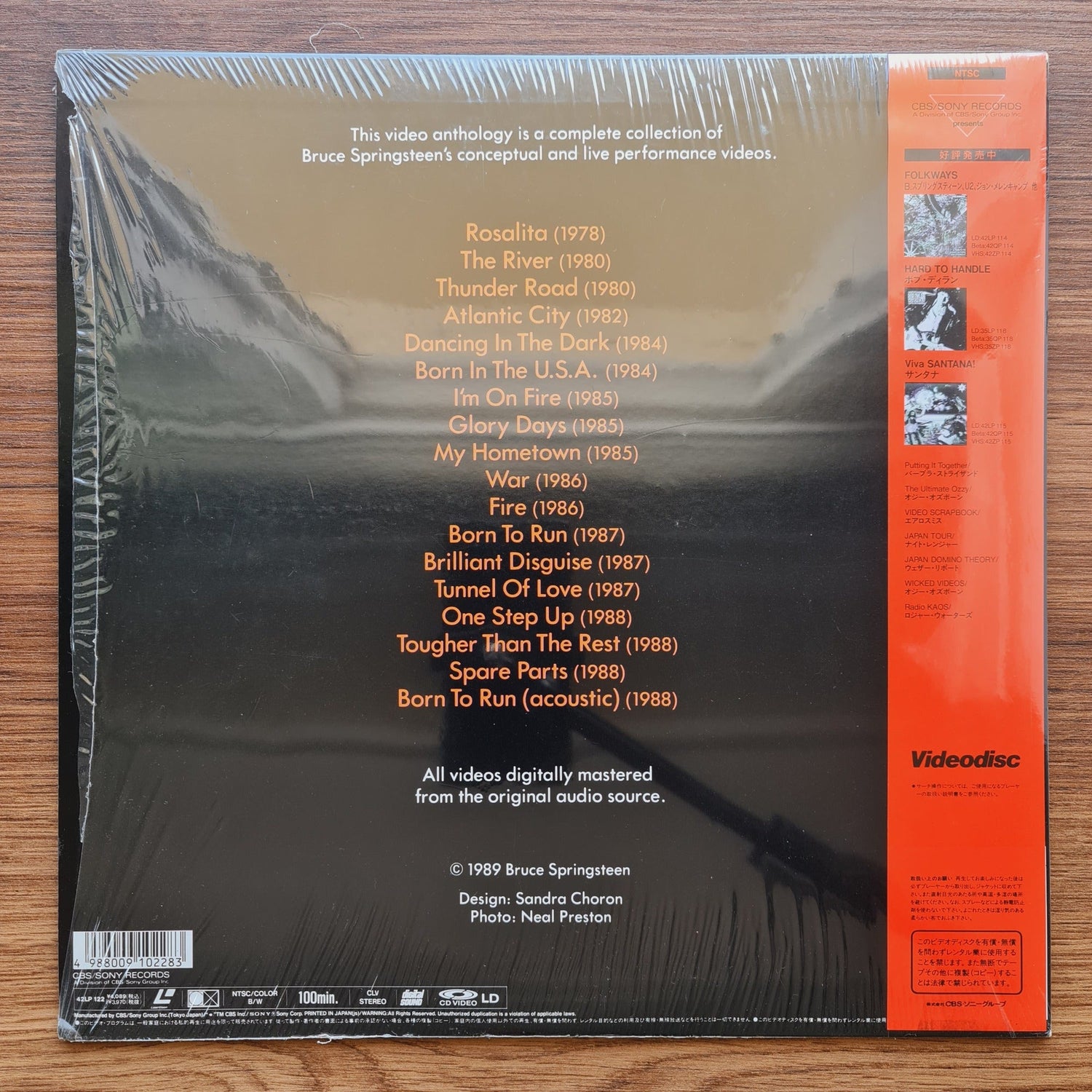 Bruce Springsteen – Video Anthology / 1978-88 LaserDisc Only Japan Vinyl