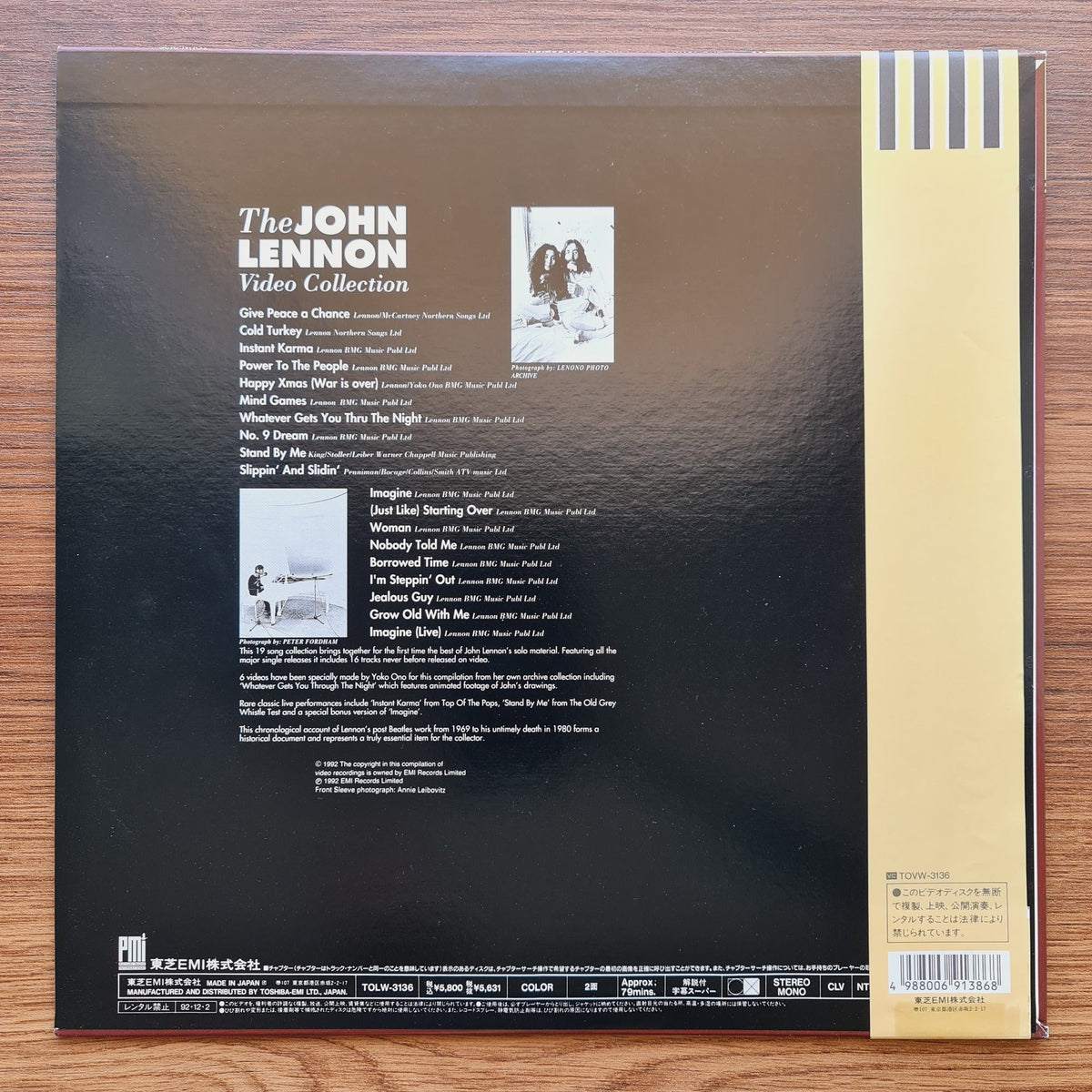John Lennon – The Video Collection LaserDisc Only Japan Vinyl