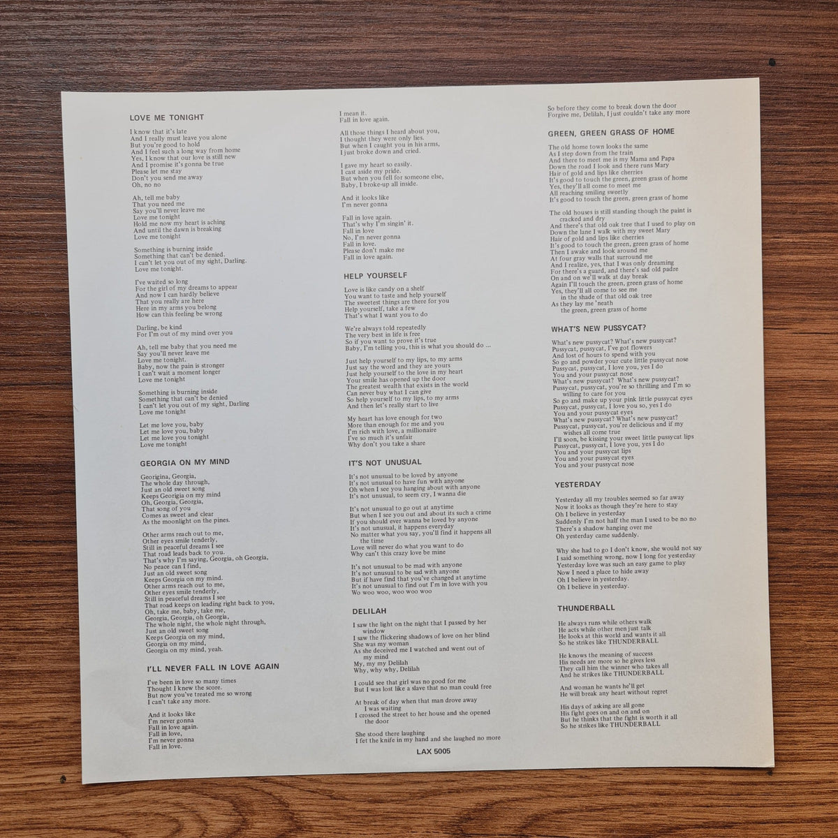 Tom Jones – The Very Best Of Tom Jones Only Japan Vinyl