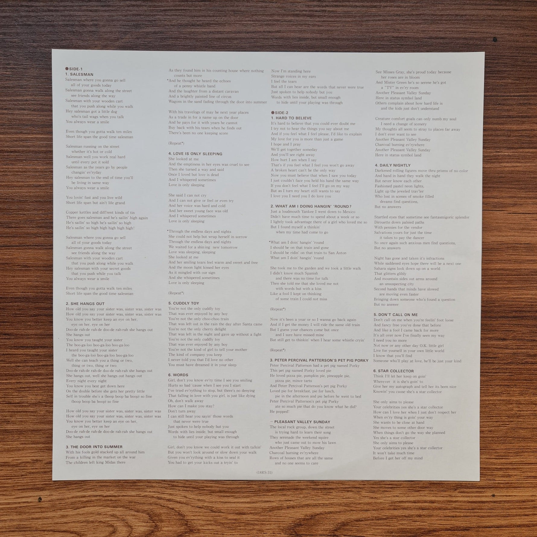 The Monkees – Pisces, Aquarius, Capricorn & Jones Ltd. Only Japan Vinyl