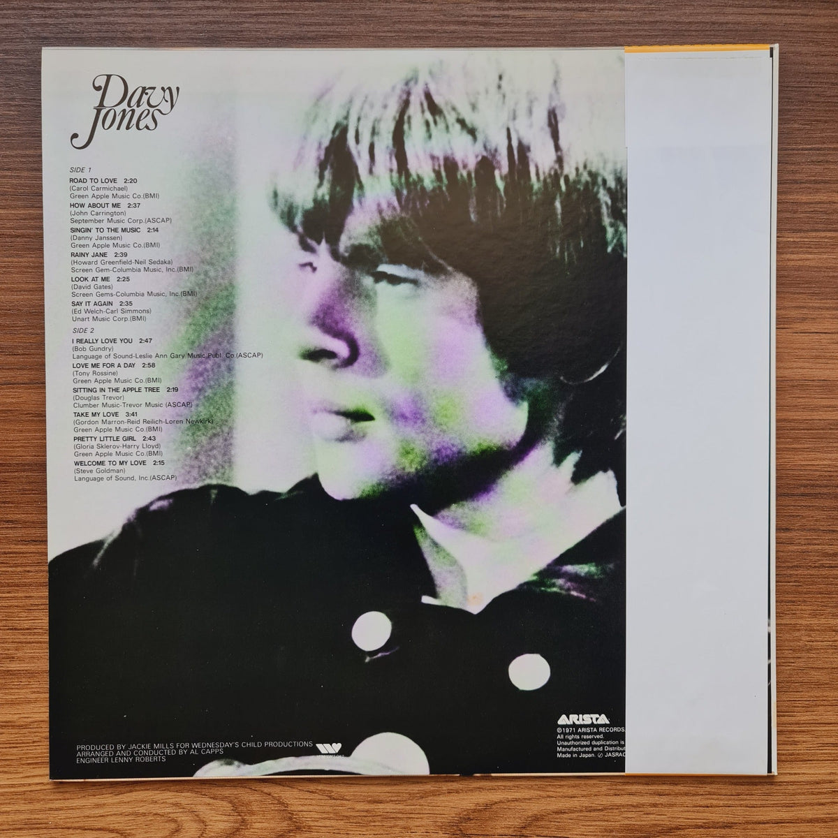 Davy Jones – Davy Jones Only Japan Vinyl