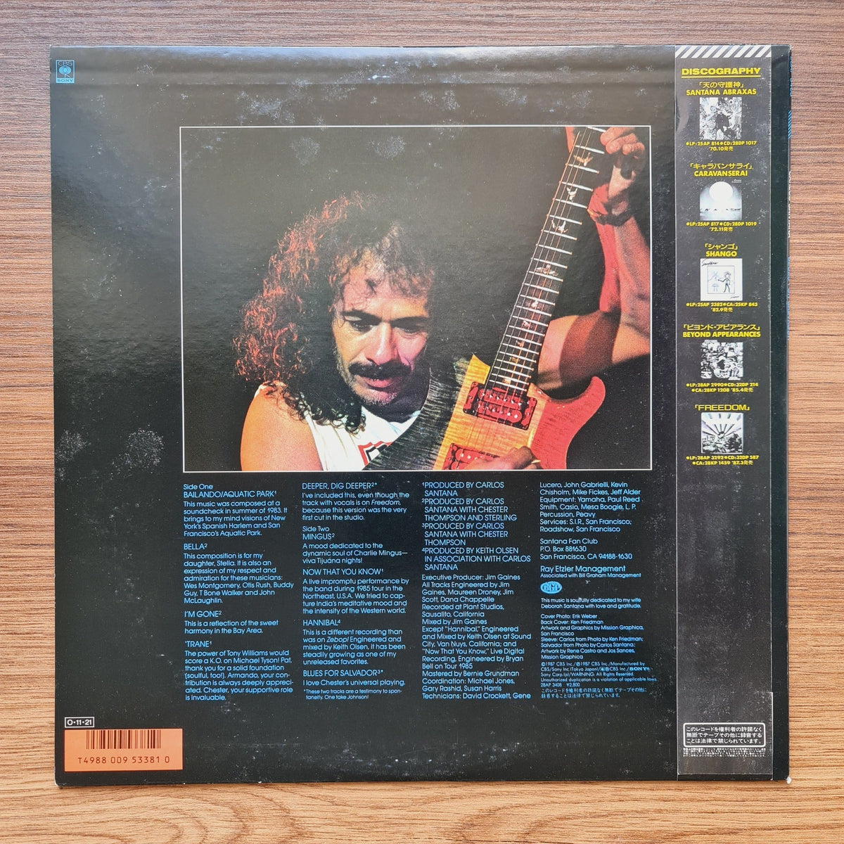 Carlos Santana – Blues For Salvador Only Japan Vinyl