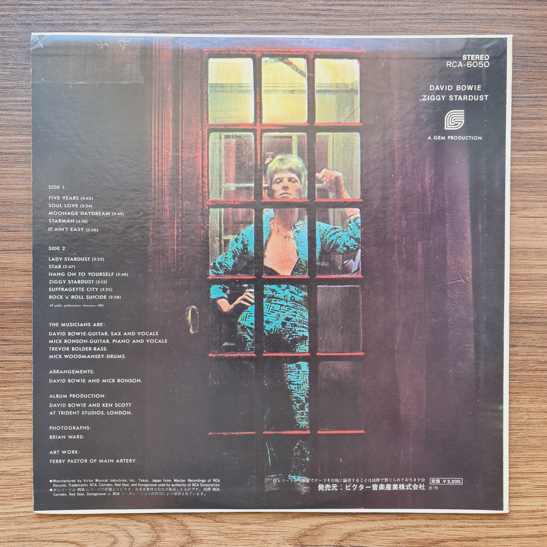 David Bowie ‎– The Rise And Fall Of Ziggy Stardust And The Spiders From Mars Only Japan Vinyl