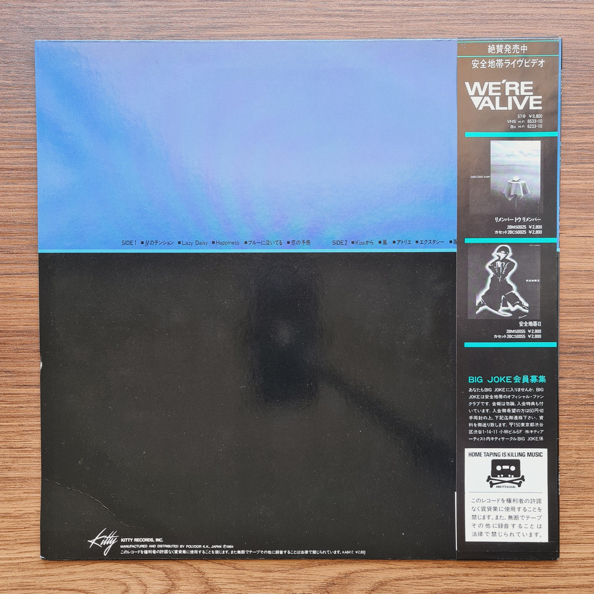 Anzen Chitai - I Want To Hug You / Safety Zone III Only Japan Vinyl