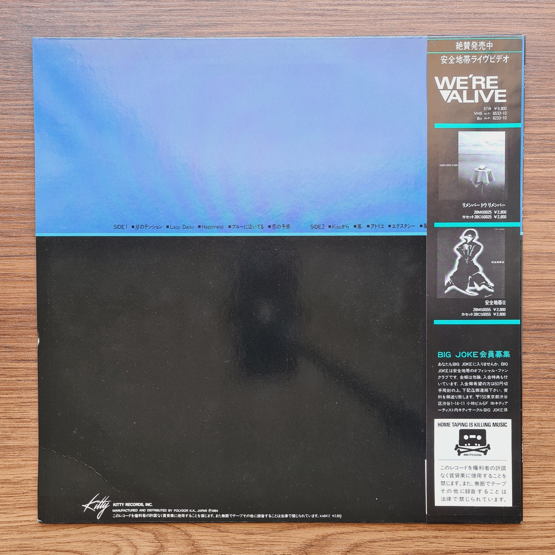 Anzen Chitai - I Want To Hug You / Safety Zone III Only Japan Vinyl