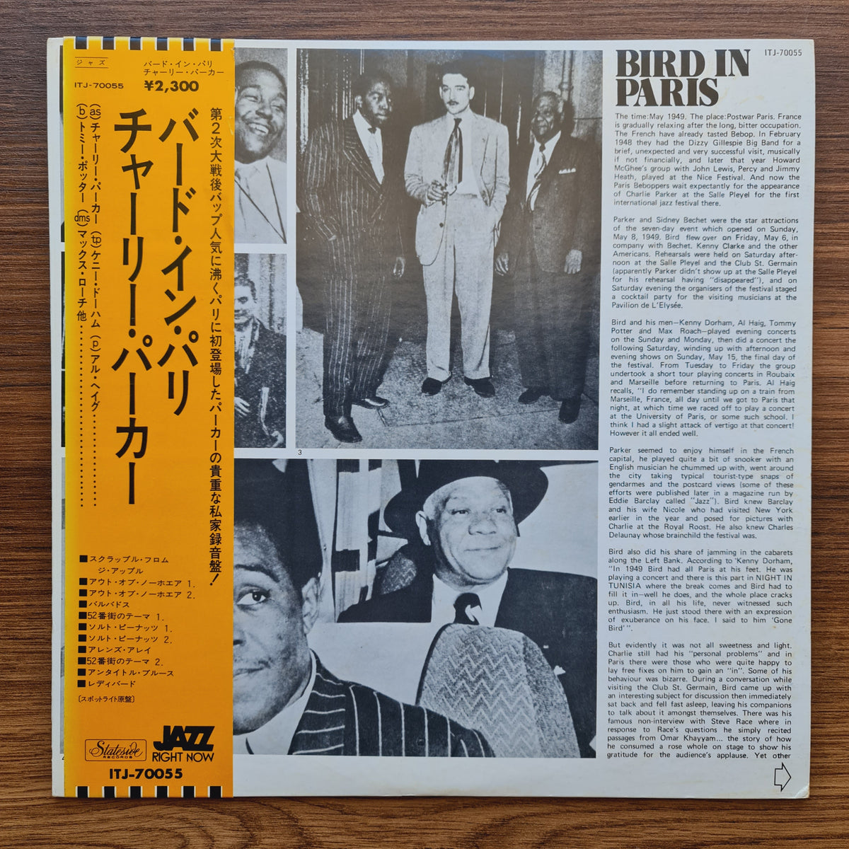Charlie Parker ‎– Bird In Paris Only Japan Vinyl