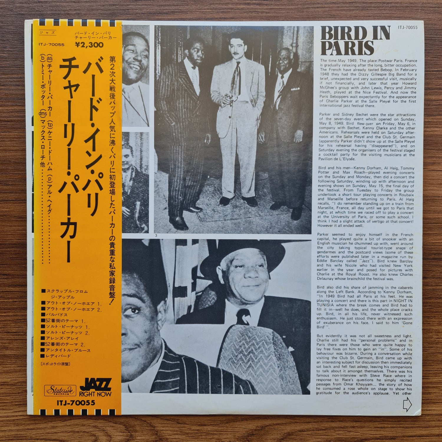 Charlie Parker ‎– Bird In Paris Only Japan Vinyl