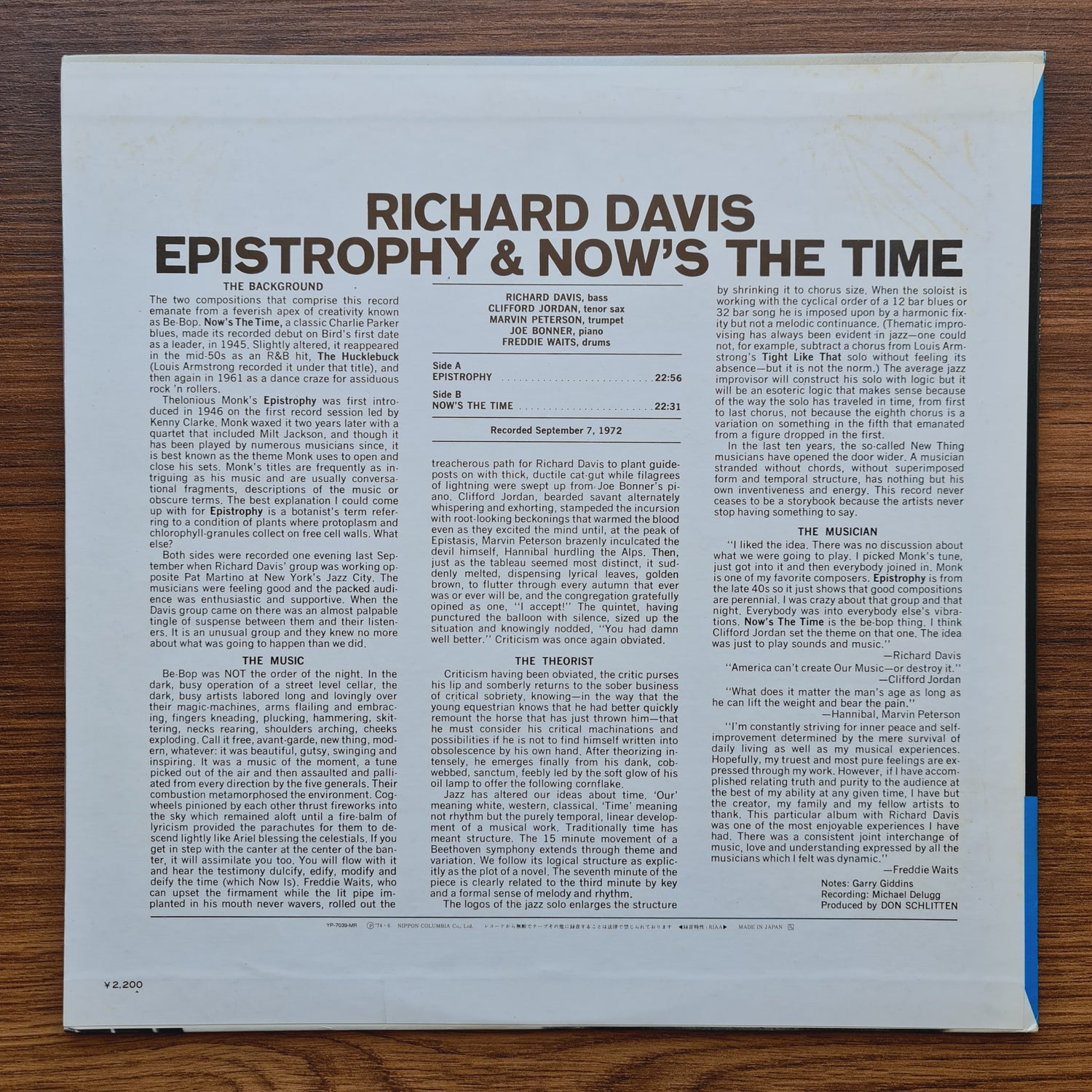 Richard Davis – Epistrophy & Now's The Time