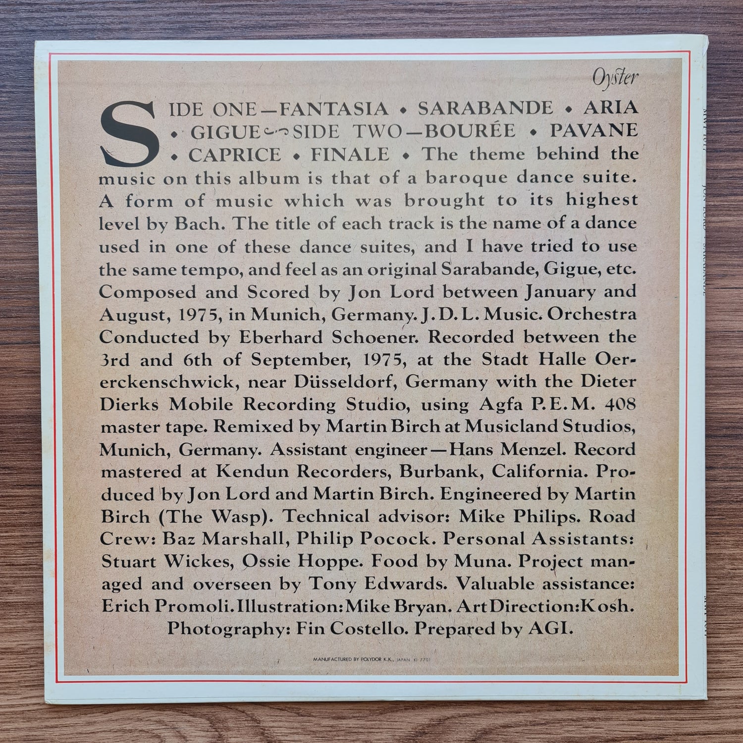 Jon Lord – Sarabande
