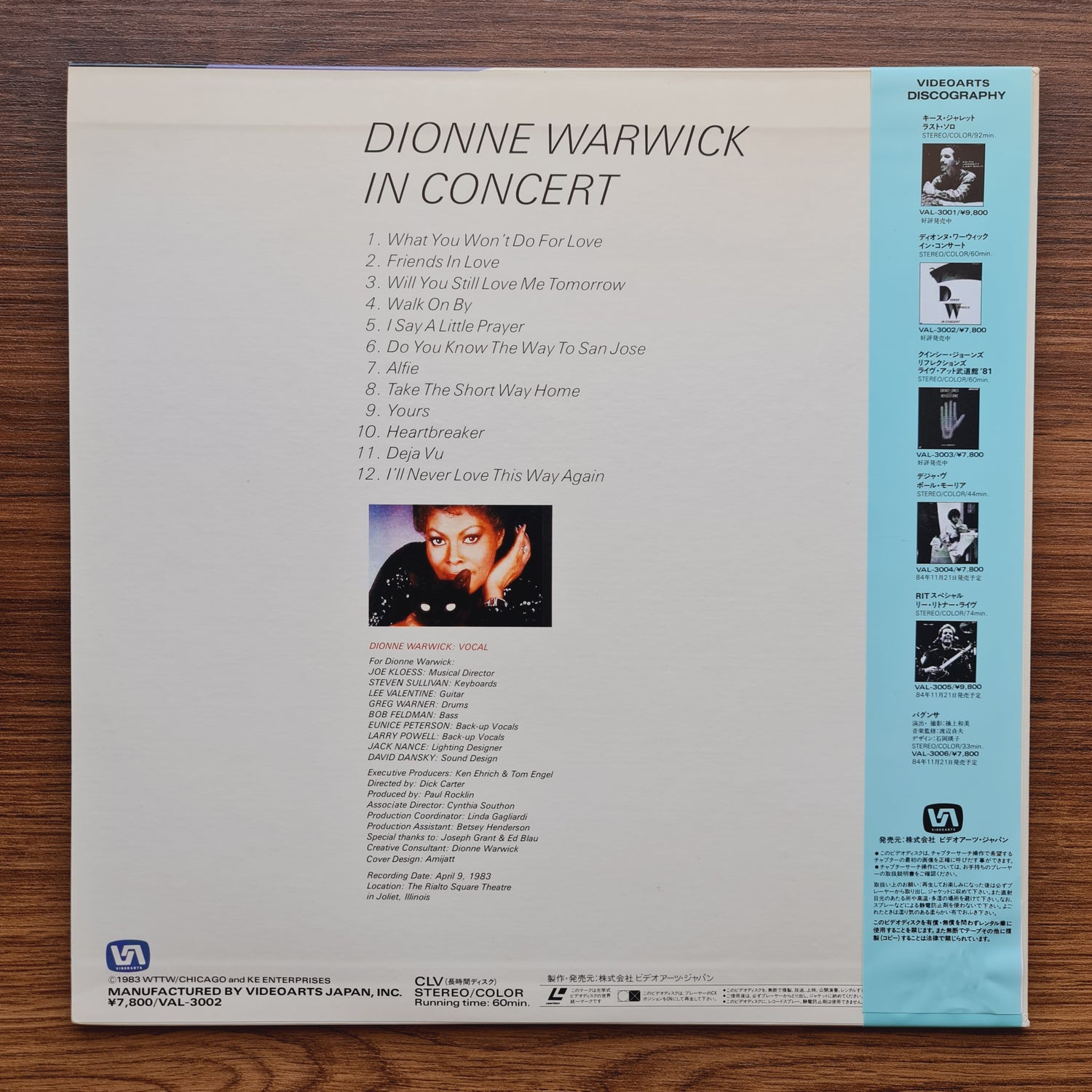 Dionne Warwick – In Concert LaserDisc