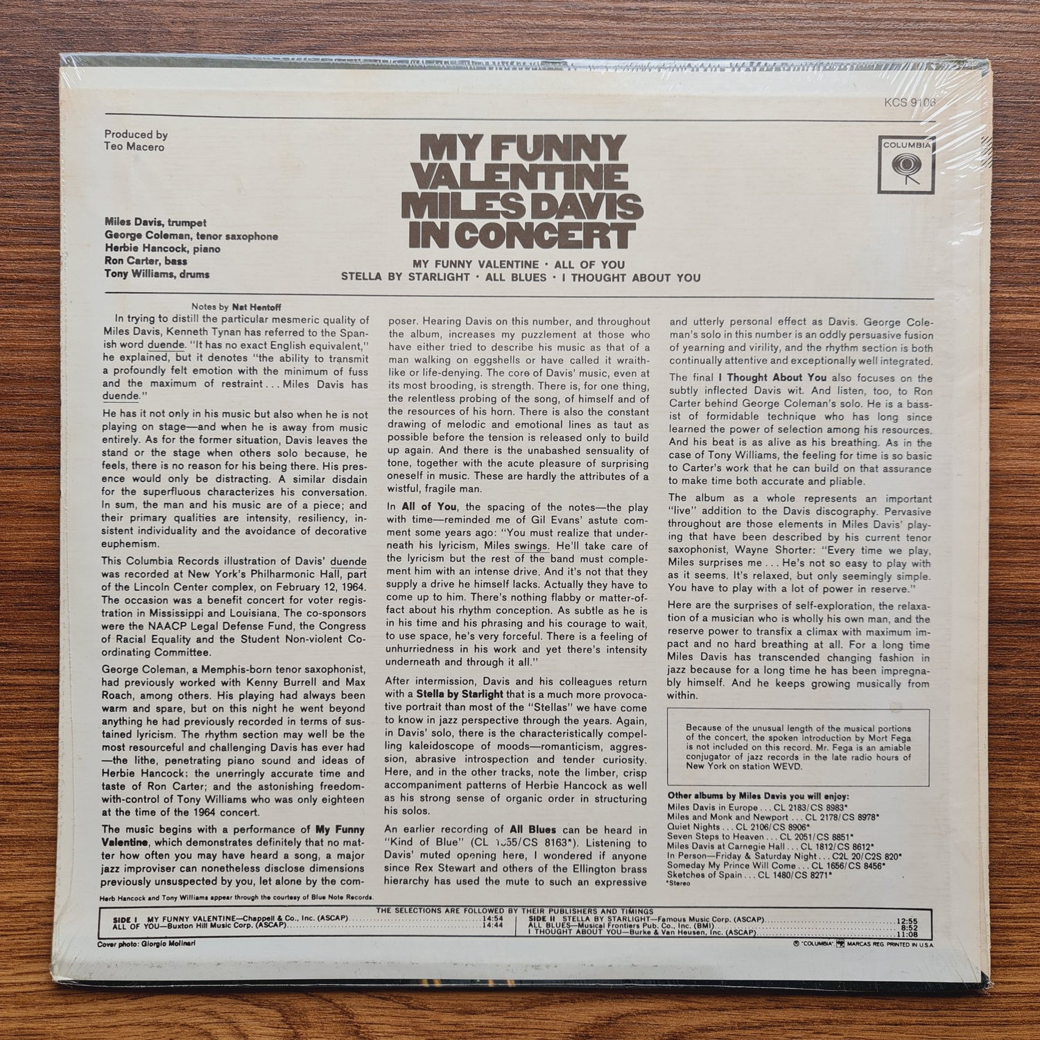 Miles Davis – My Funny Valentine - Miles Davis In Concert