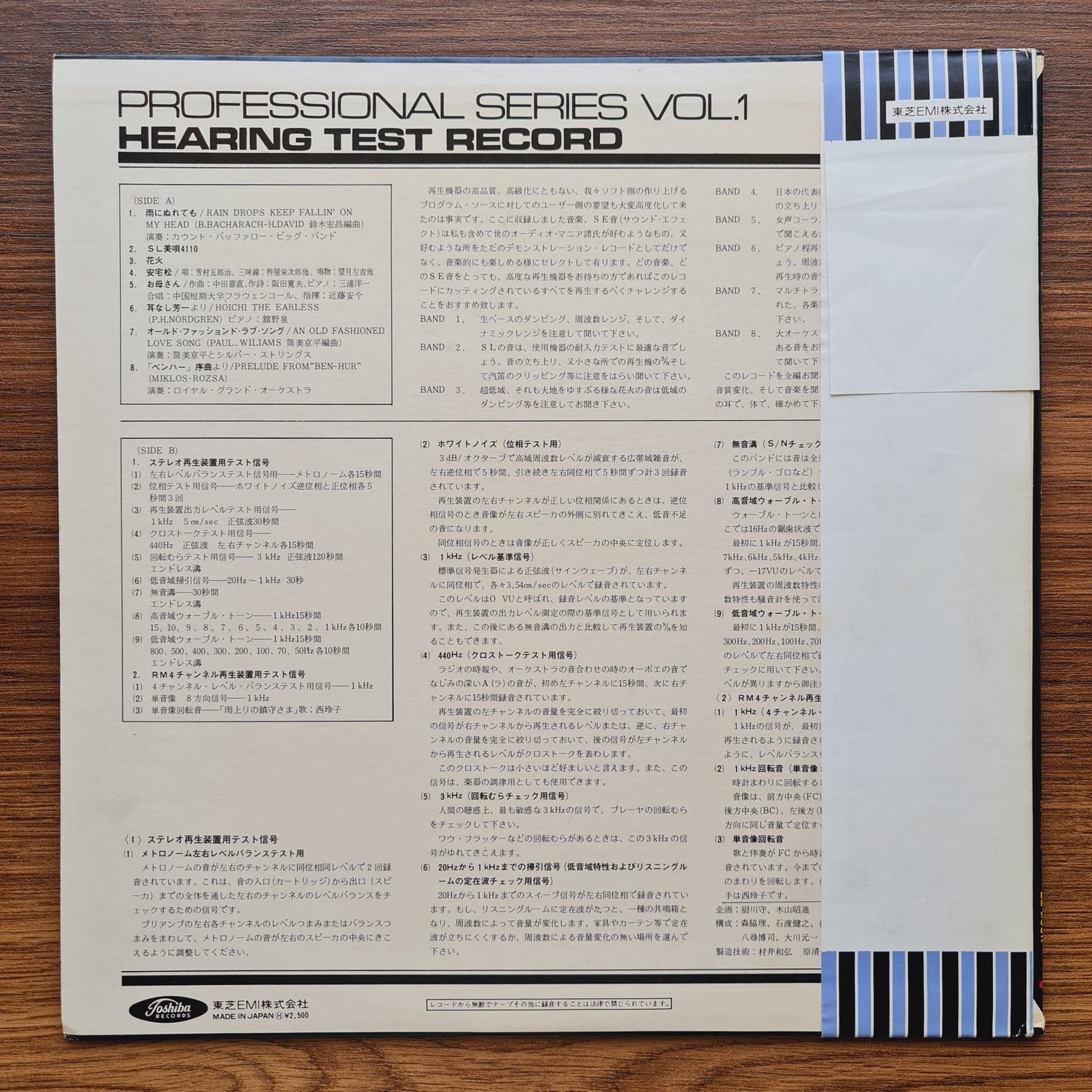 Professional Series Vol.1 Hearing Test Record