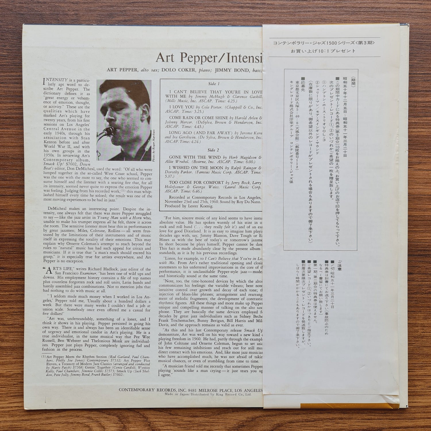 Art Pepper – Intensity