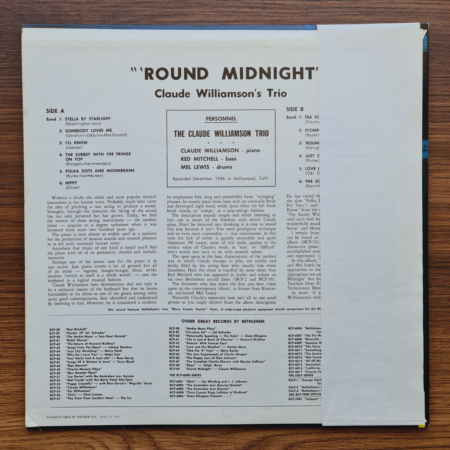 The Claude Williamson Trio – 'Round Midnight