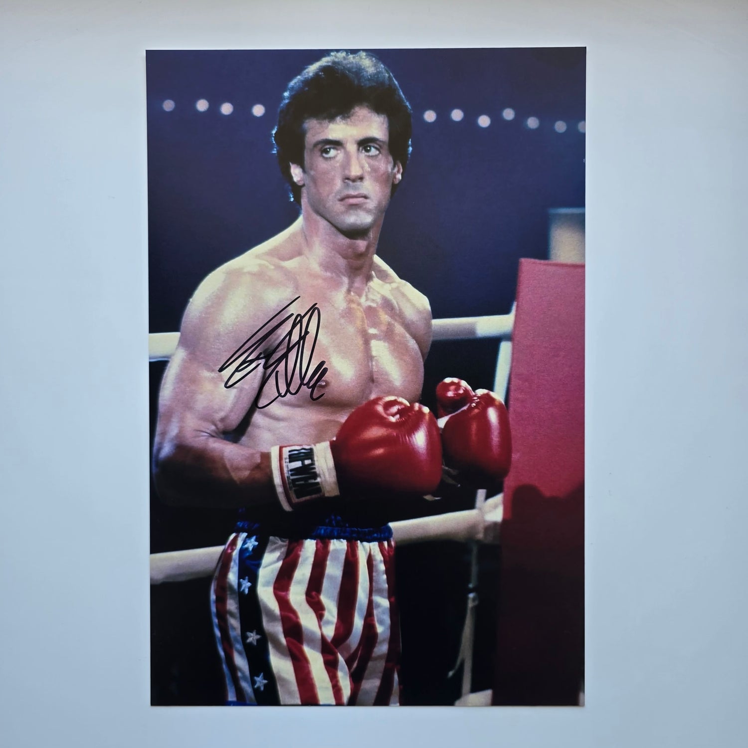 Sylvester Stallone, Rocky 20x30 cm Boyutunda Islak İmzalı Fotoğraf (Ömür Boyu COA)