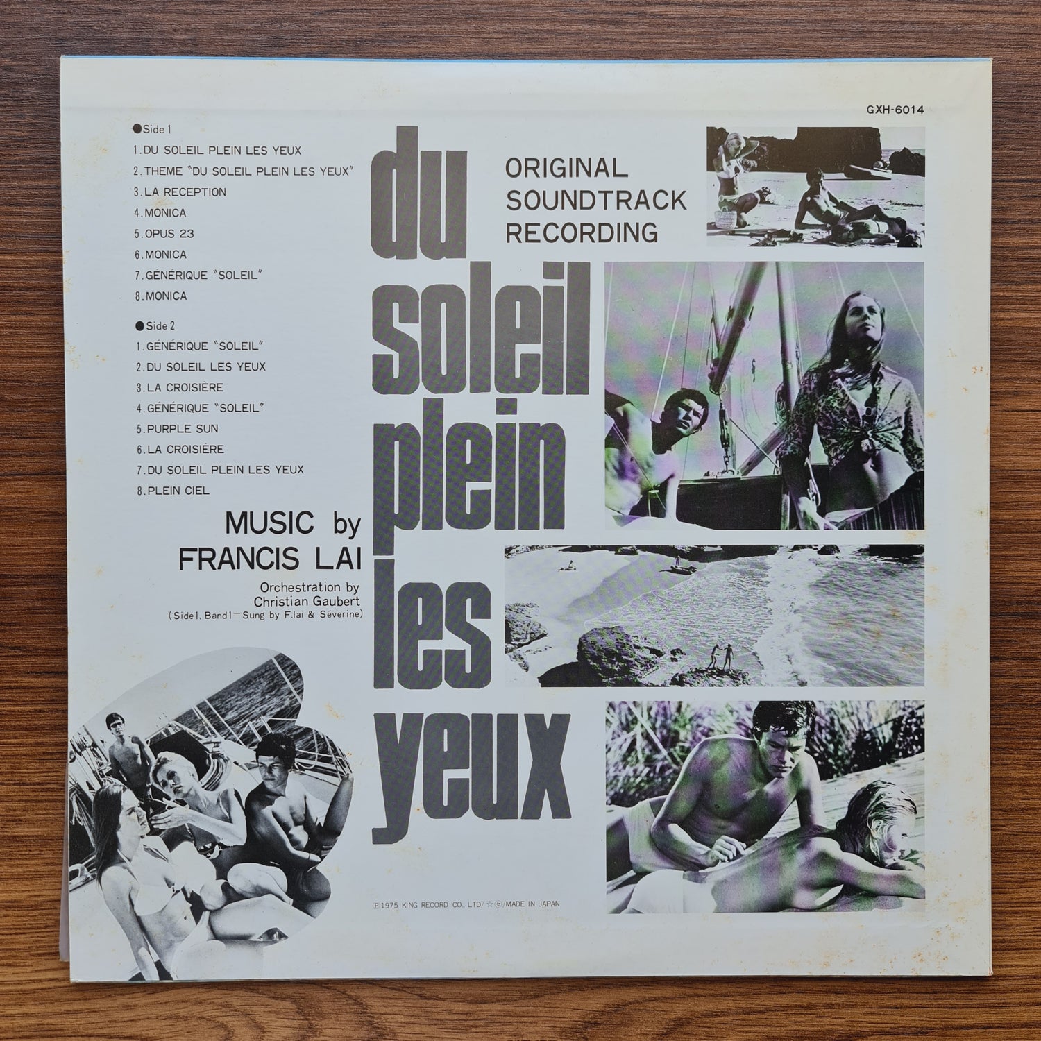 Francis Lai – "Du Soleil Plein Les Yeux" Original Soundtrac