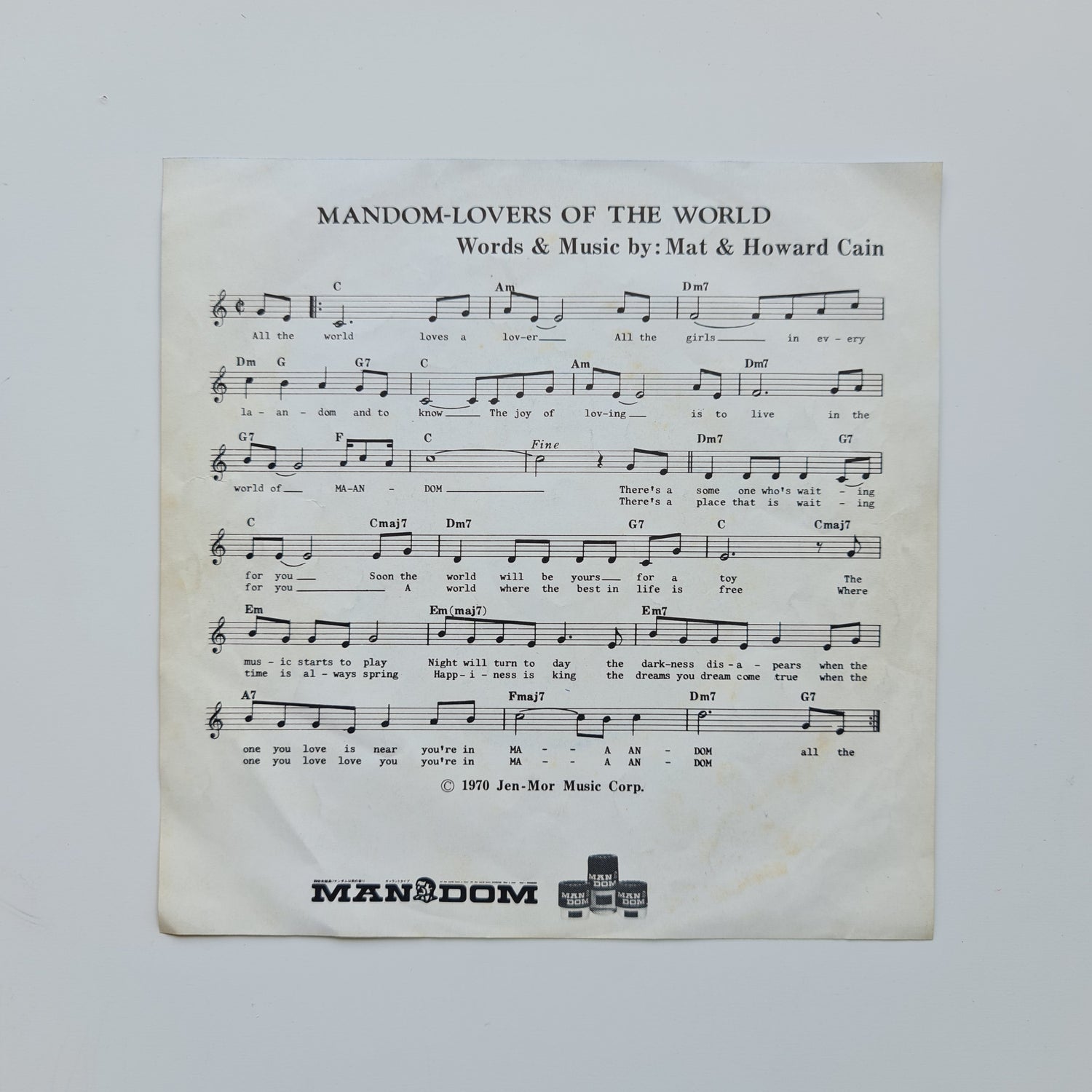 Jerry Wallace – Mandom-Lovers Of The World / Glory Of My Woman