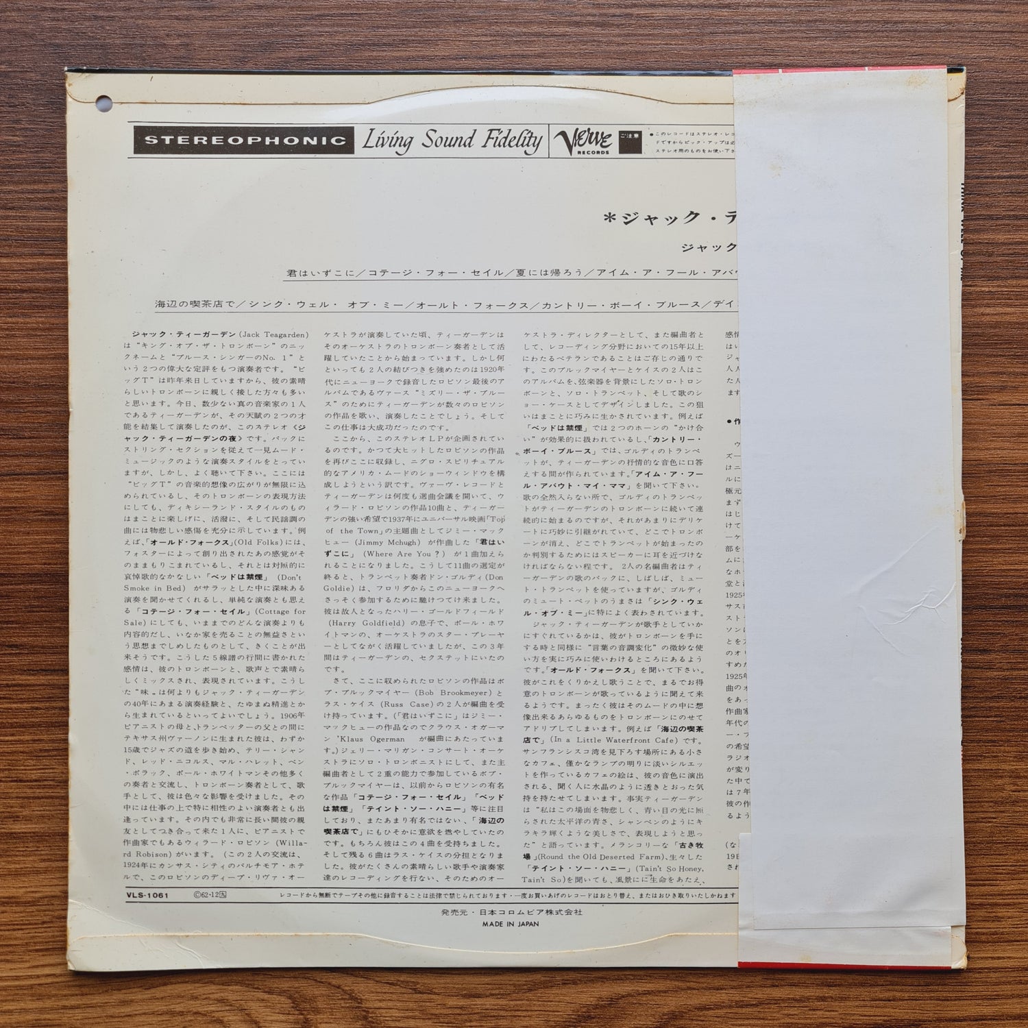 Jack Teagarden – Think Well Of Me
