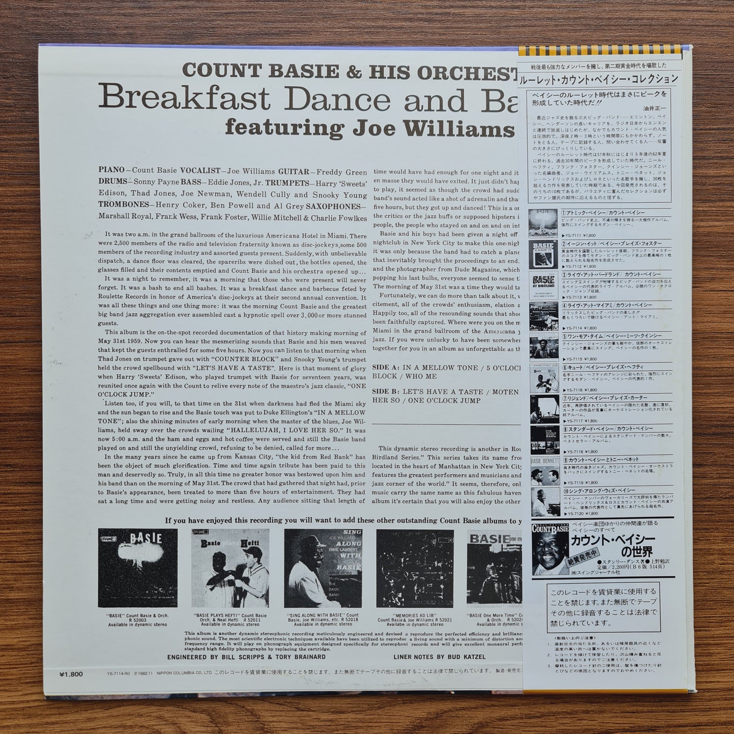 Count Basie And & Joe Williams – Breakfast Dance And Barbecue