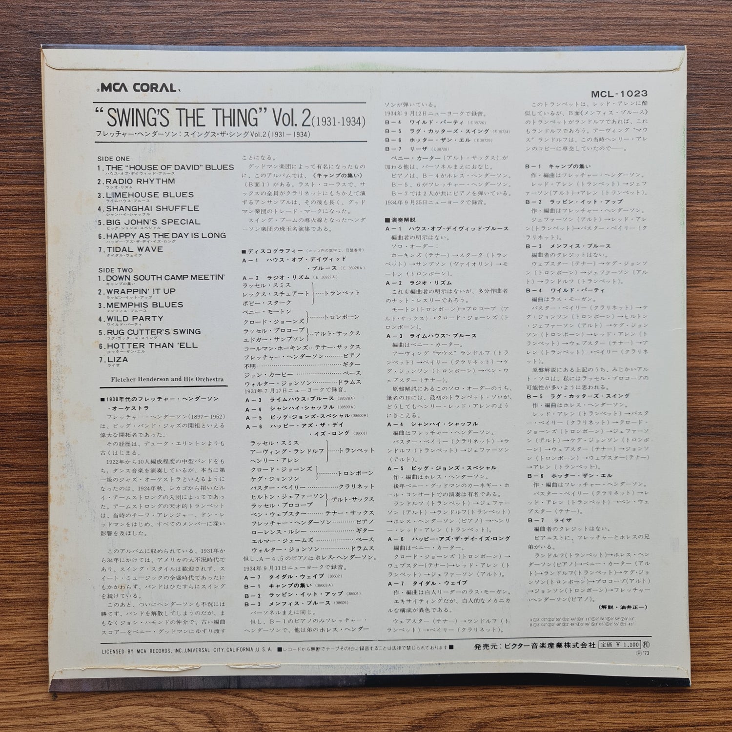 Fletcher Henderson – Swing's The Thing (1931-1934) Volume 2