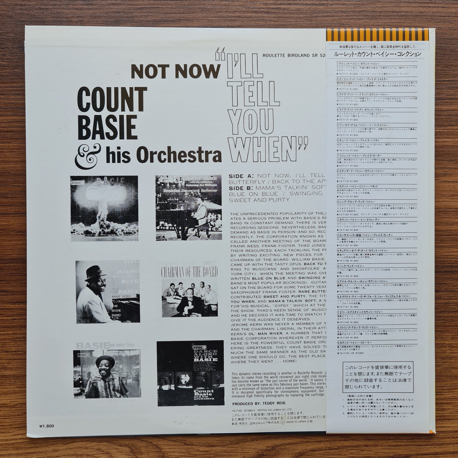 Count Basie Orchestra – Not Now, I'll Tell You When