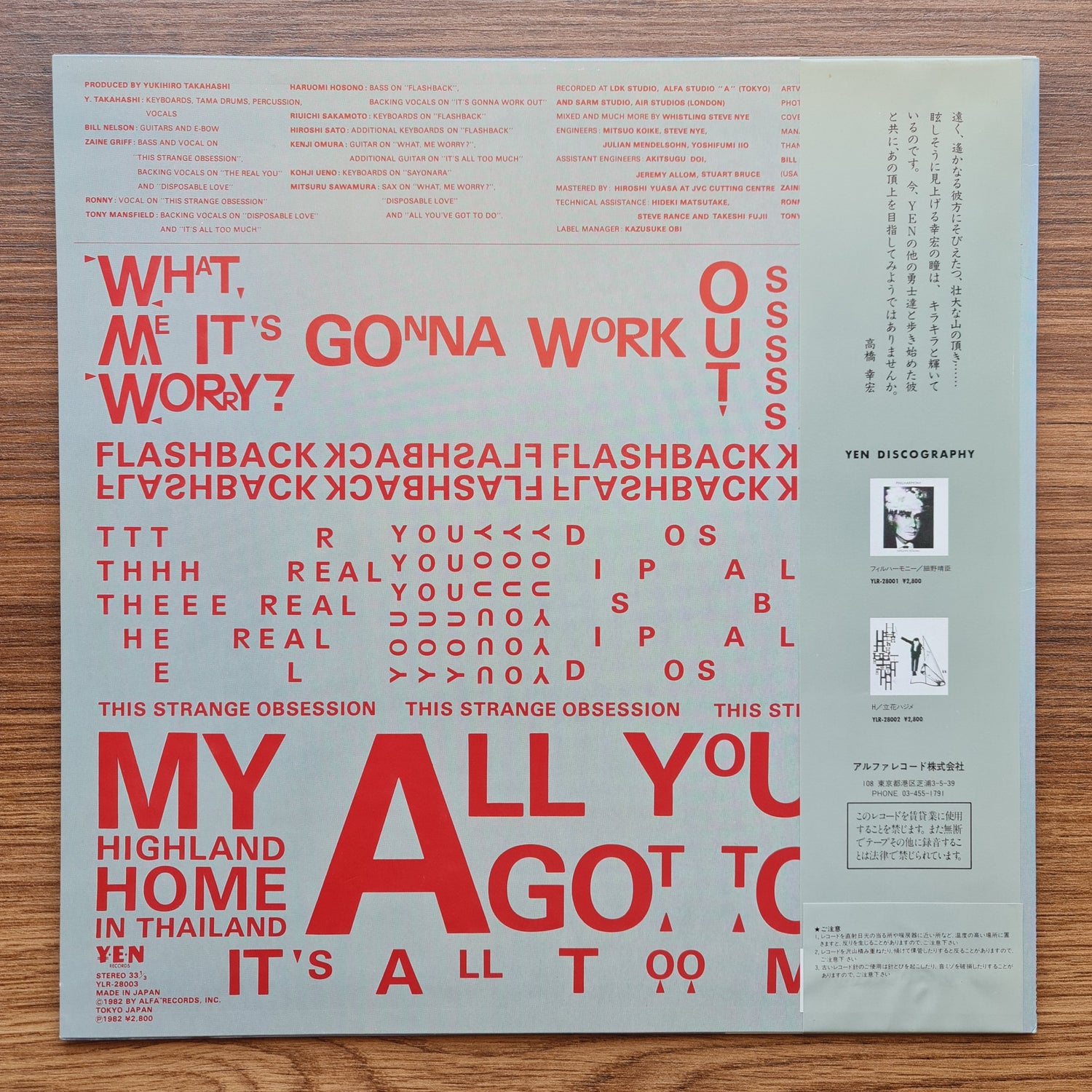 Yukihiro Takahashi – What, Me Worry?