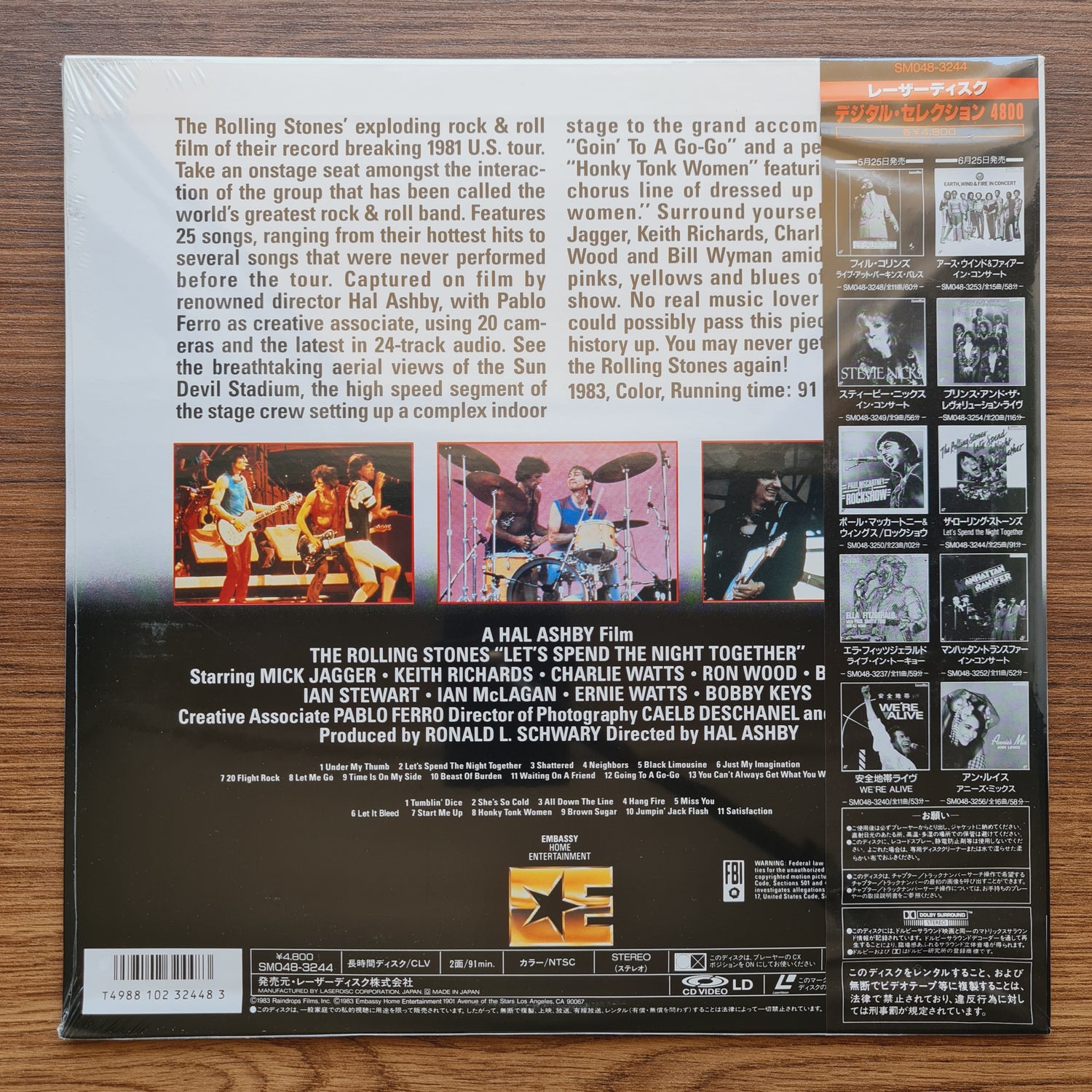 The Rolling Stones – Let's Spend The Night Together LaserDisc