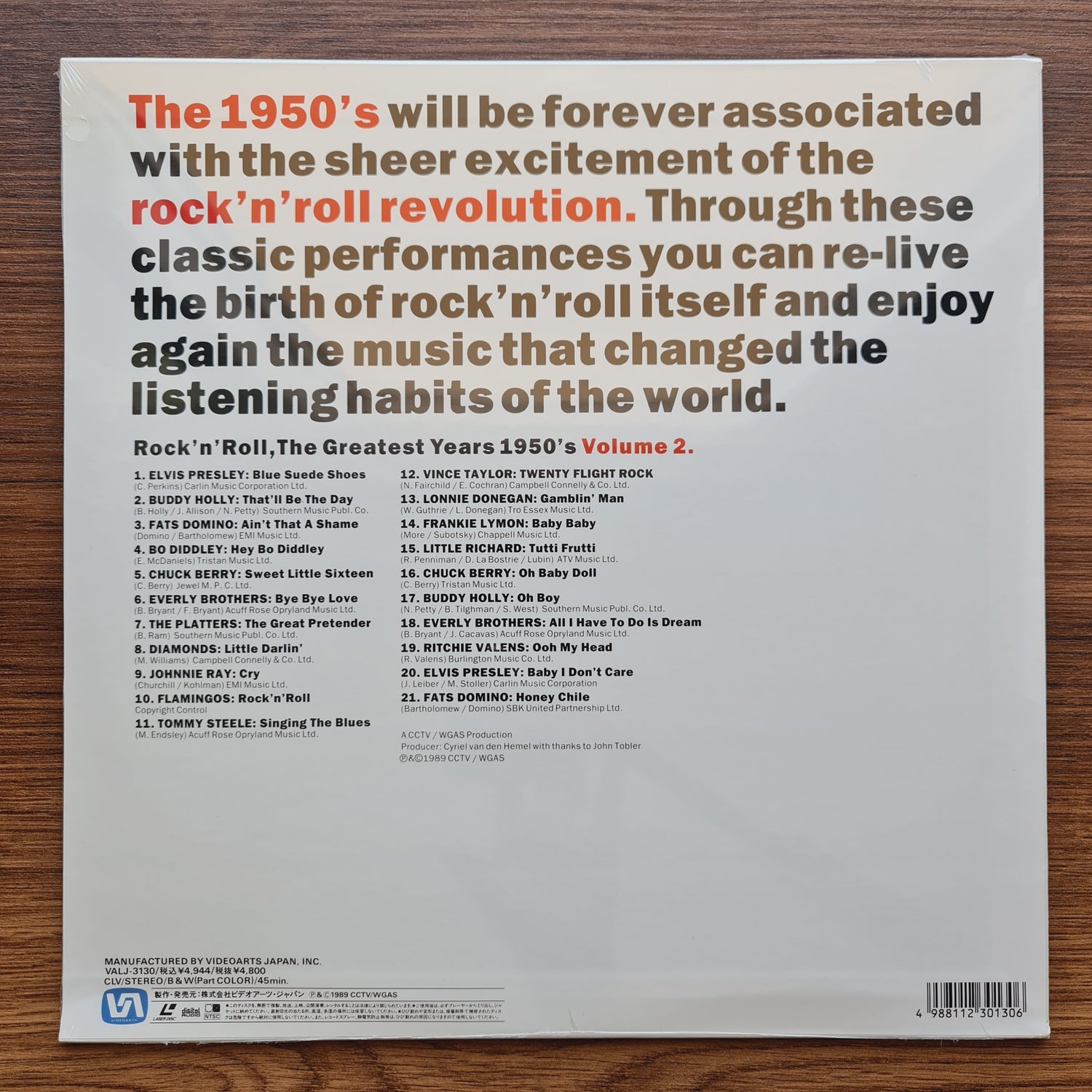 Rock 'N' Roll The Greatest Years 1950's Vol. 2 LaserDisc
