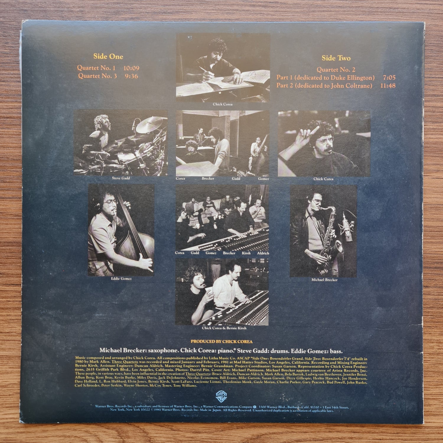 Chick Corea – Three Quartets