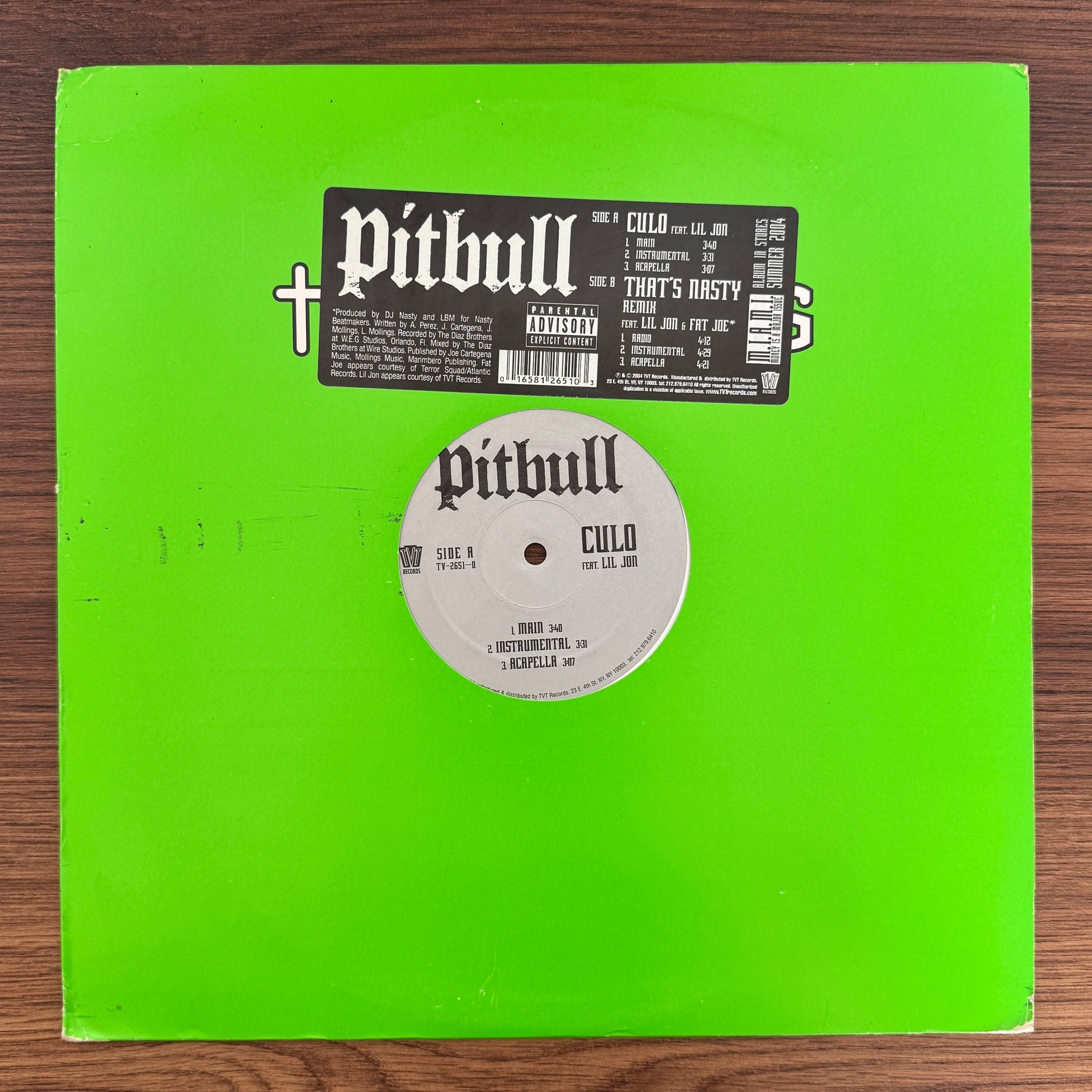Pitbull – Culo / That's Nasty (Remix) Japan Vinyl