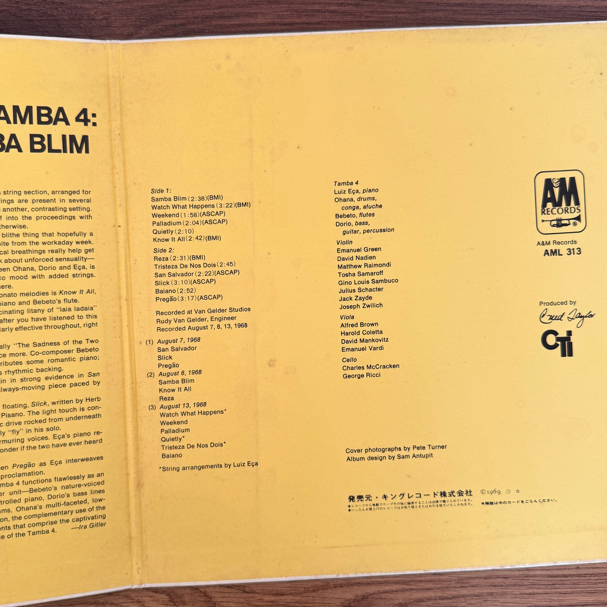 Tamba 4 – Samba Blim Japan Vinyl