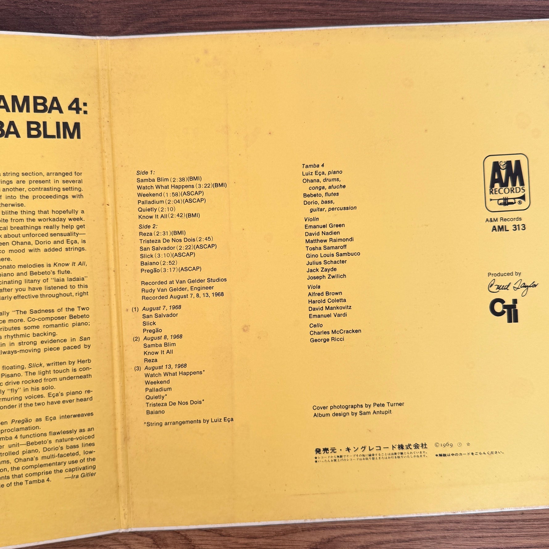 Tamba 4 – Samba Blim Japan Vinyl