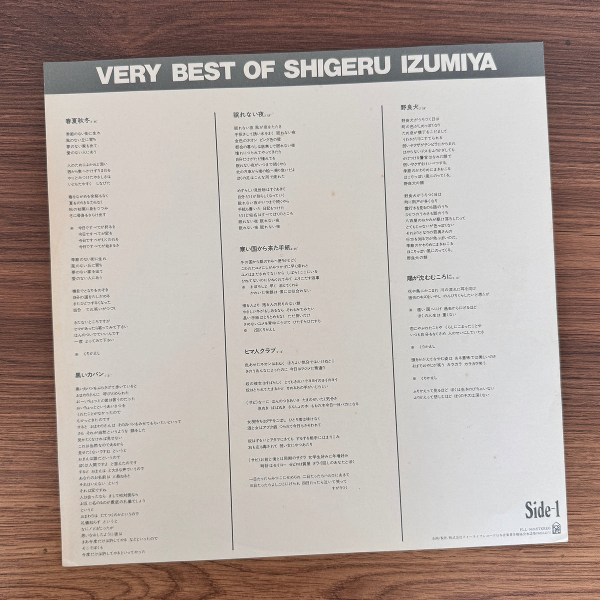 Shigeru Izumiya – Live Izumiya Japan Vinyl