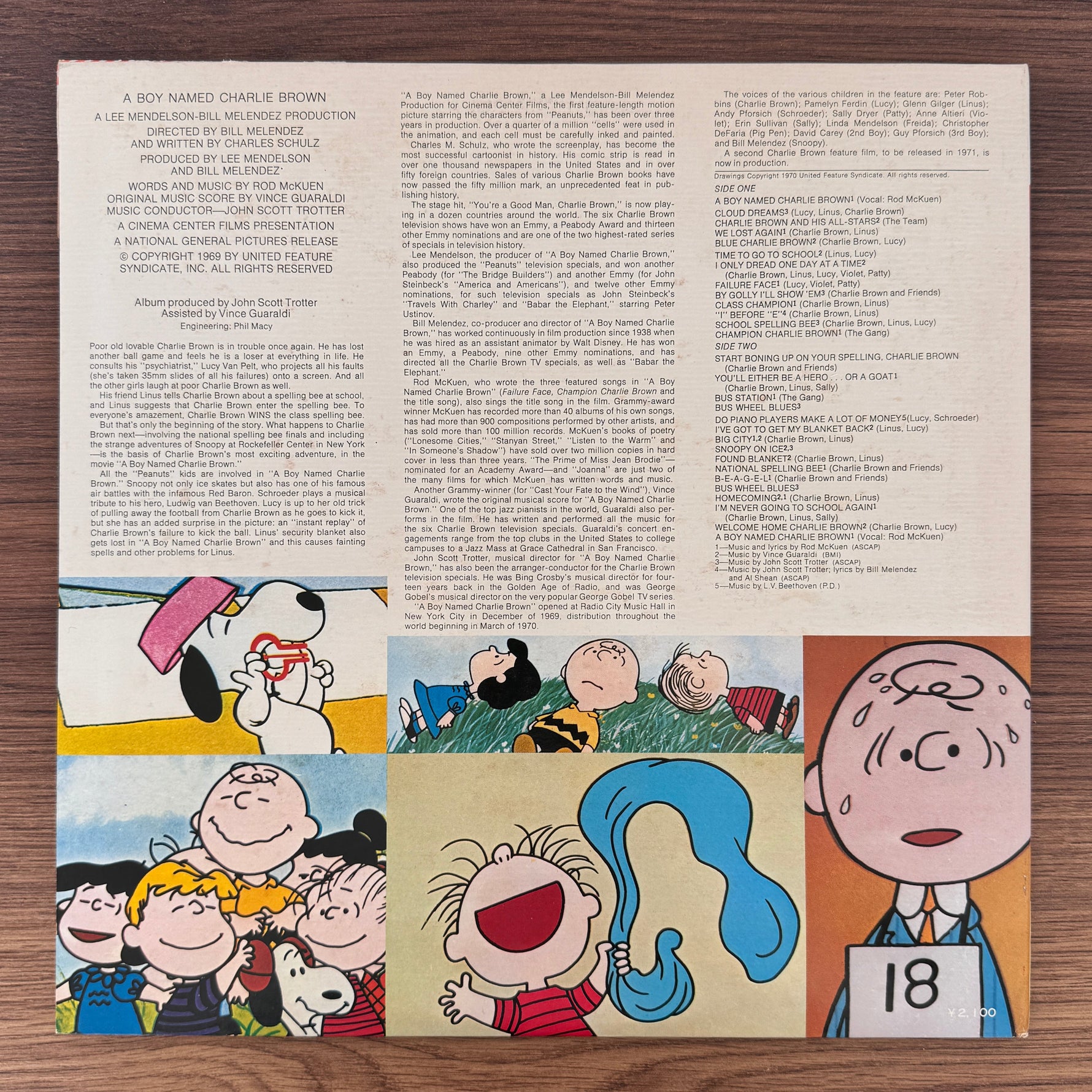 Rod McKuen, Vince Guaraldi, John Scott Trotter – Selections From The Soundtrack "A Boy Named Charlie Brown" Japan Vinyl