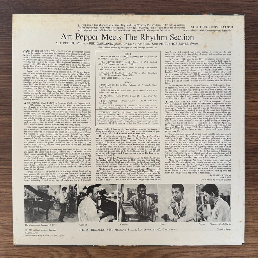 Art Pepper – Art Pepper Meets The Rhythm Section