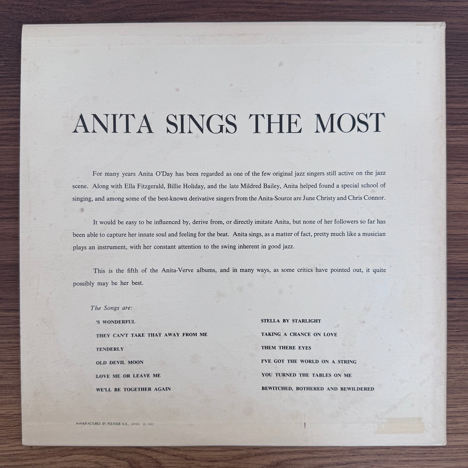 Anita O'Day – Anita Sings The Most