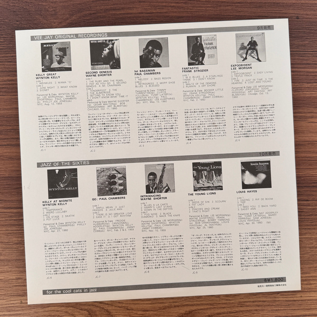 Wynton Kelly – Kelly At Midnite Japan Vinyl