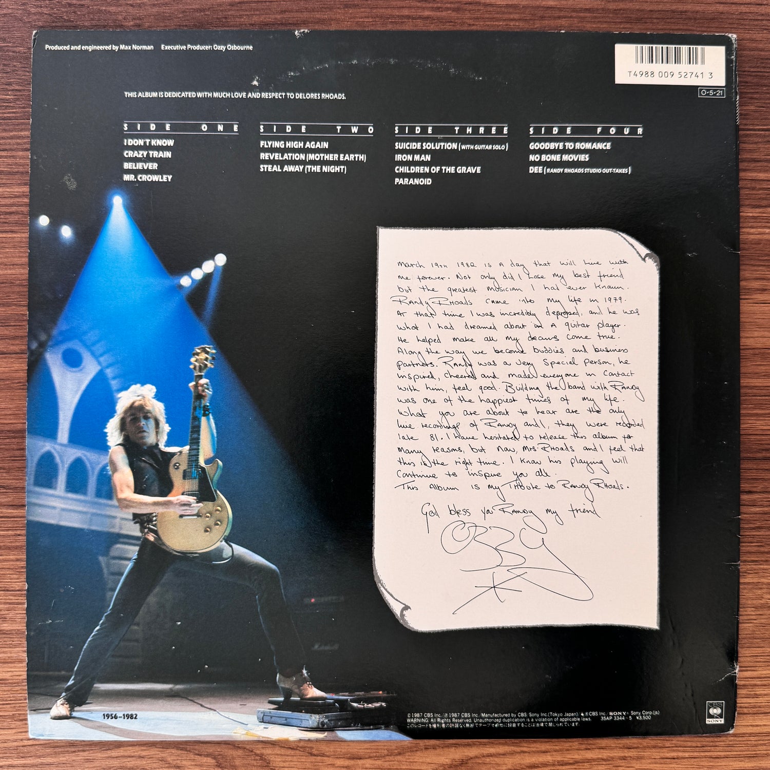 Ozzy Osbourne – Randy Rhoads Tribute