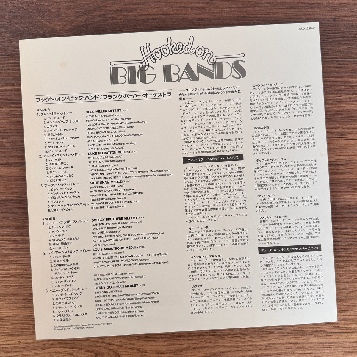 Frank Barber Orchestra – Hooked on Big Bands Japan Vinyl